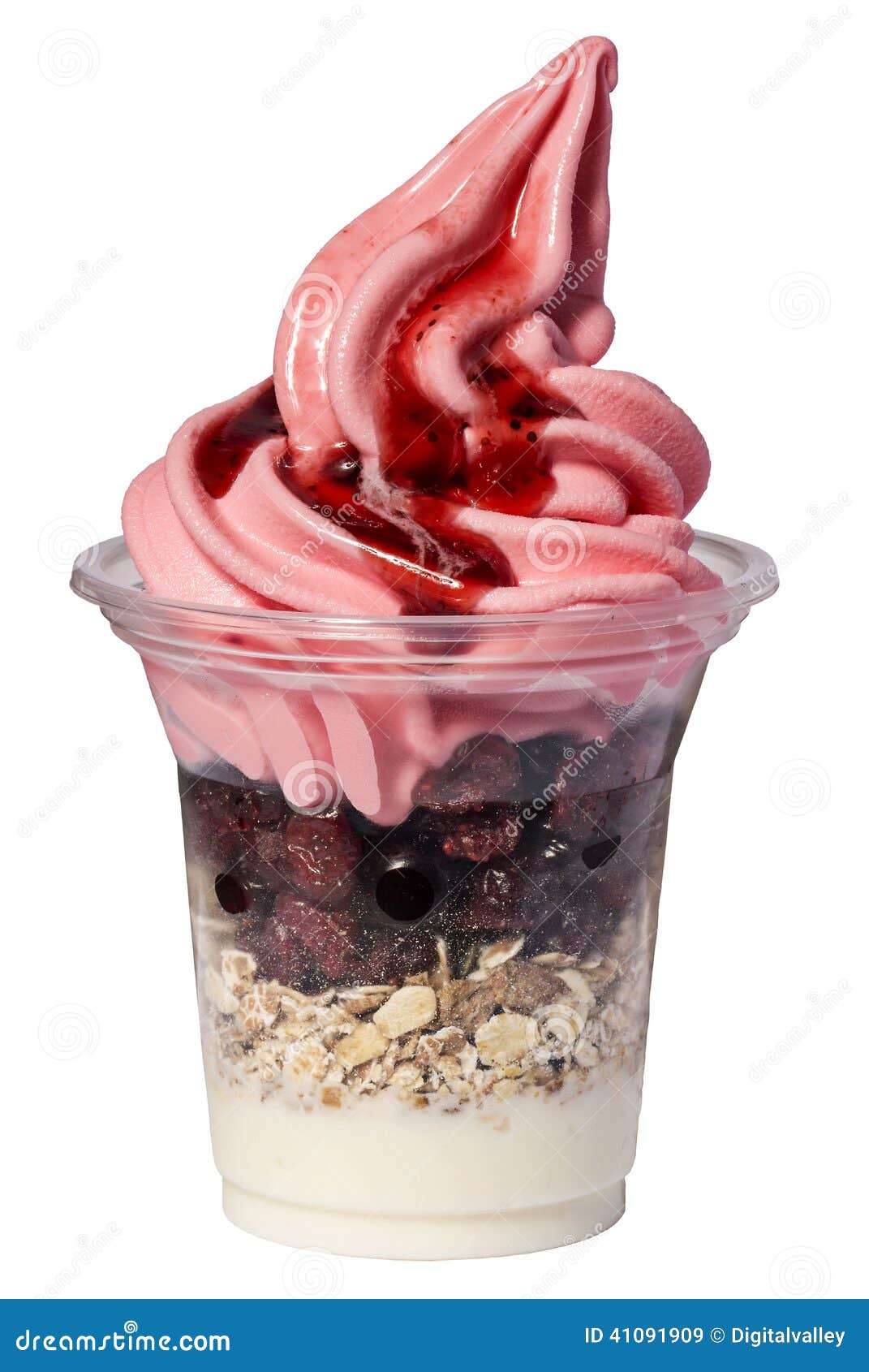Frozen Yogurt Parfait stock image. Image of froyo, cranberries 41091909