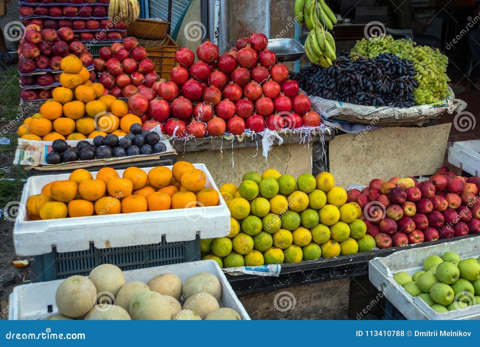 Fruit on the Asia Market Exotic Stock Photo - Image of diet, asia