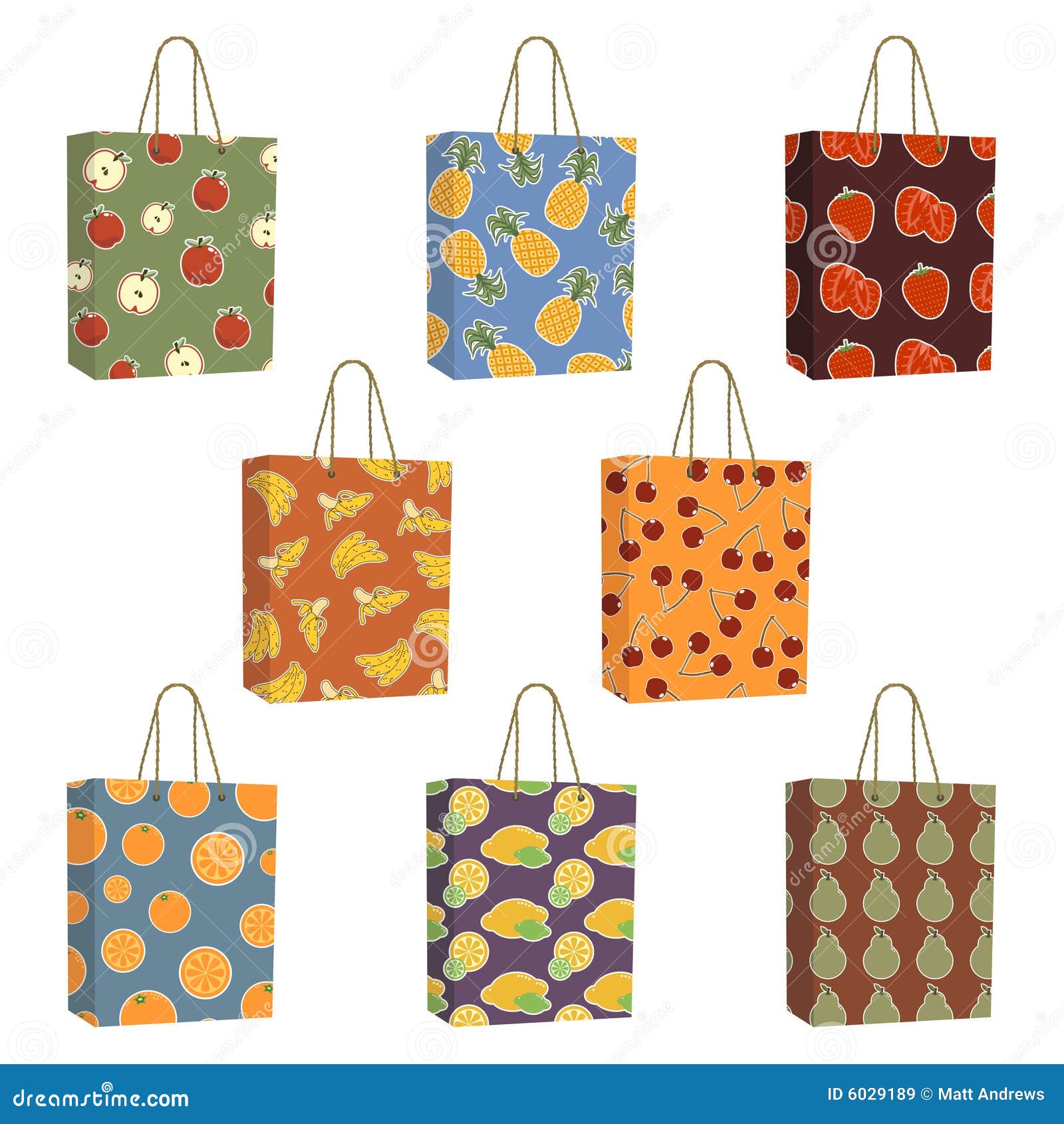 Fruit bags stock vector. Illustration of vector, lemon 6029189