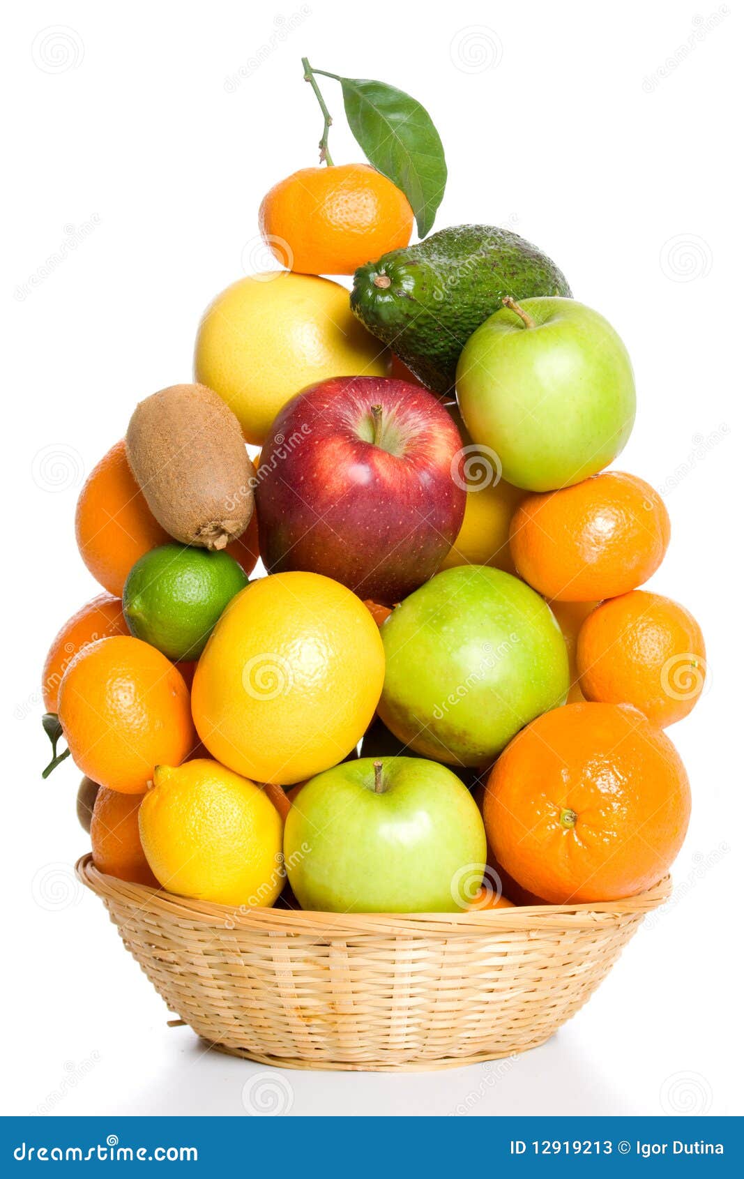 Fruit basket stock image. Image of orange, green, apple 12919213