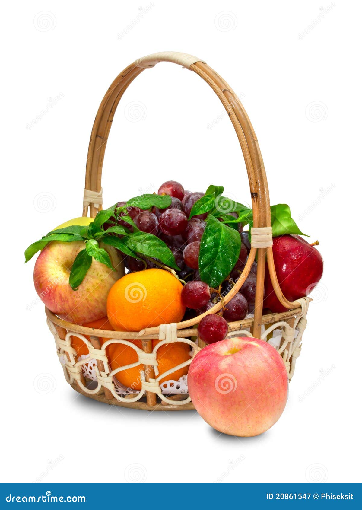 Fruit basket stock image. Image of colorful, juicy, isolated 20861547