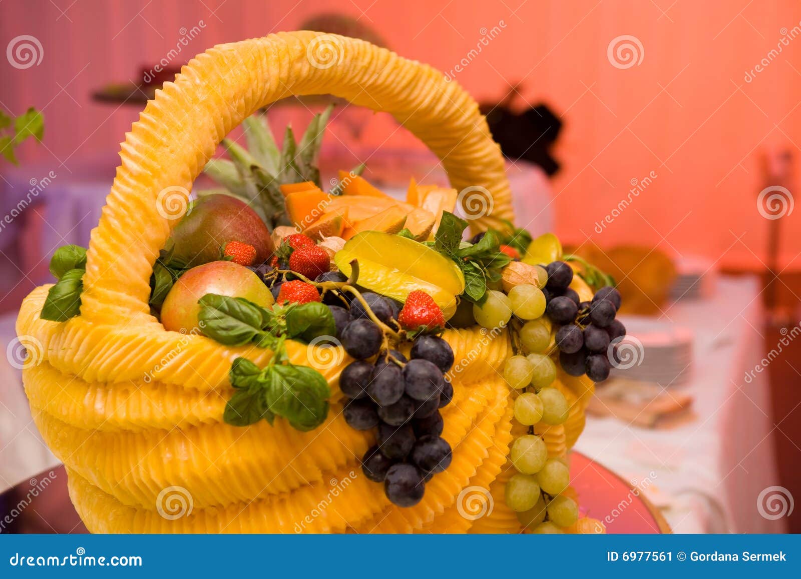 Fruit basket stock image. Image of round, arrangement 6977561
