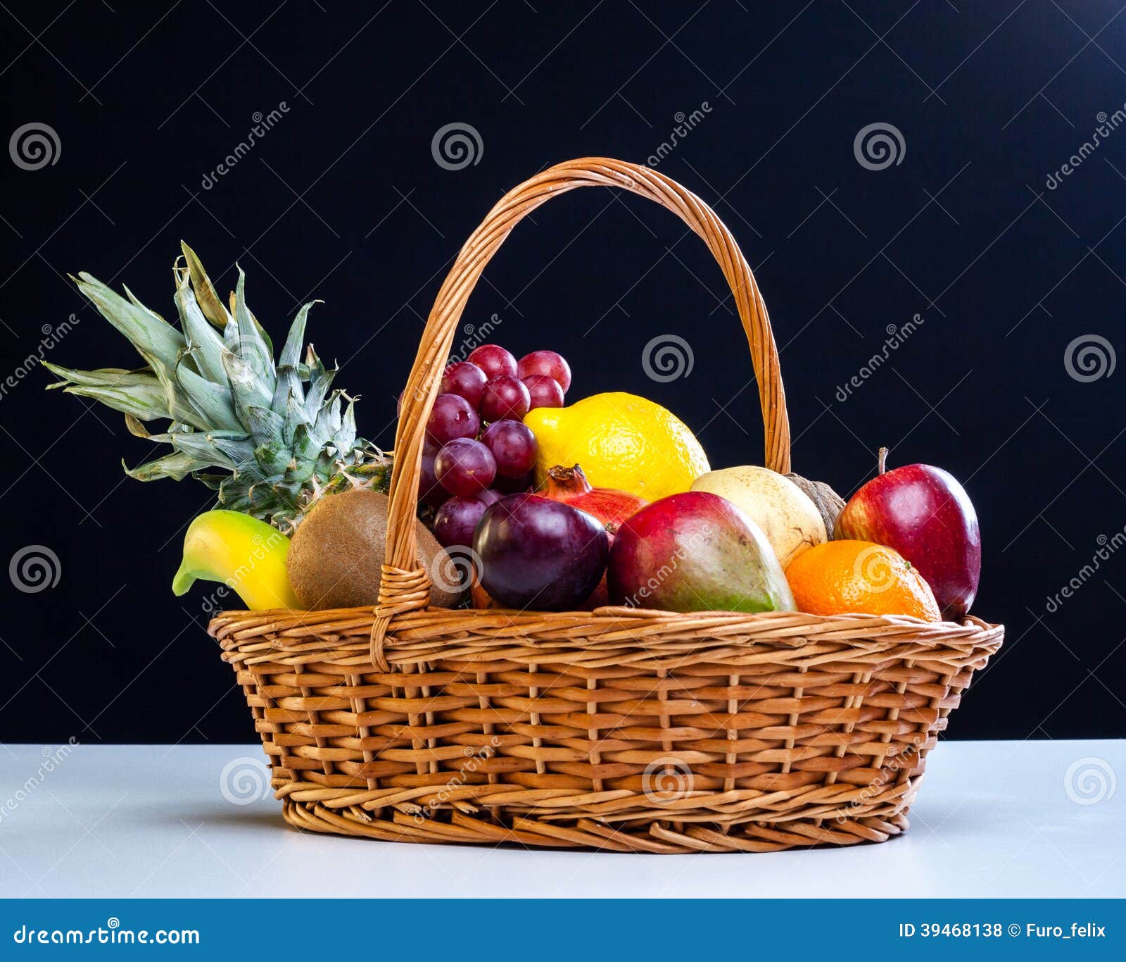 Fruit basket stock photo. Image of basket, exotic, healthy 39468138