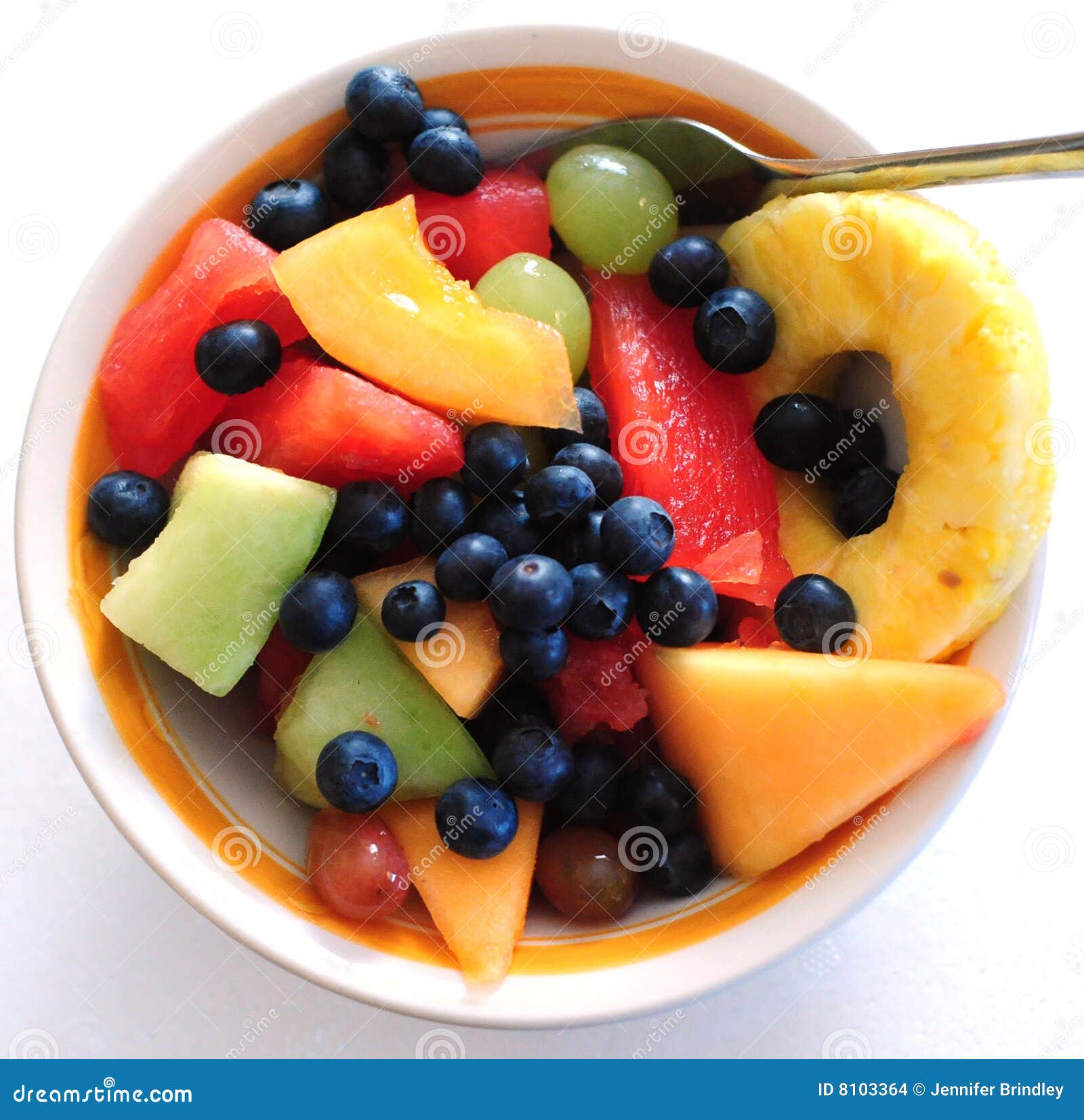 Fruit Bowl stock photo. Image of healthy, delicious, honeydew 8103364