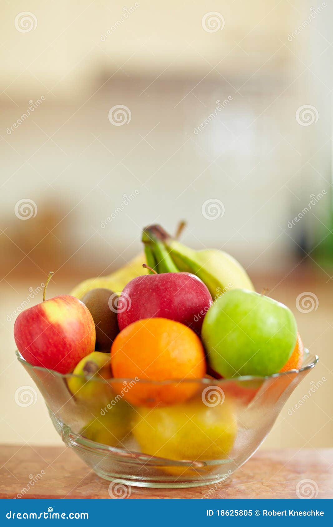 Fruit bowl in kitchen stock image. Image of bowl, kitchen 18625805