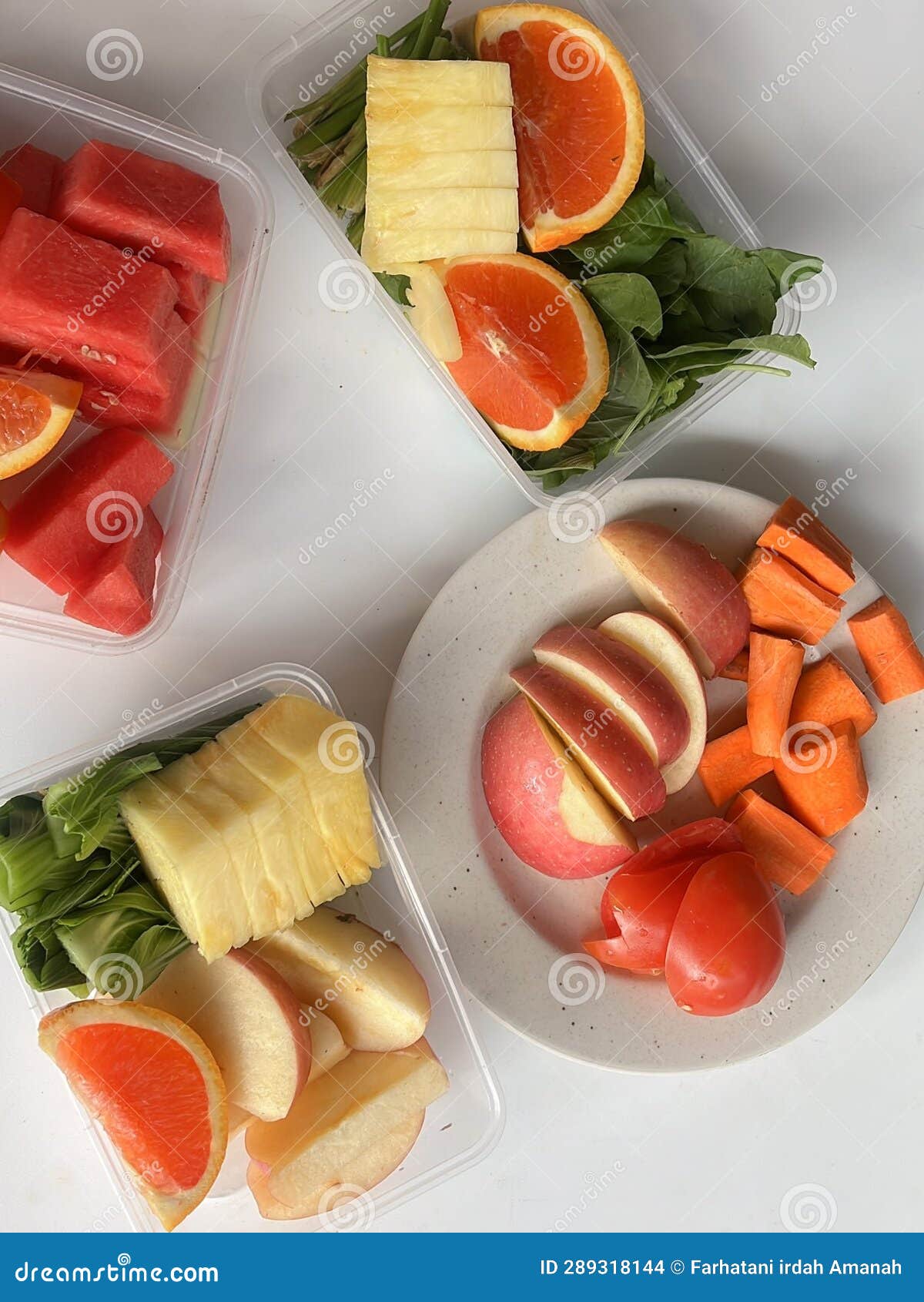 Fruit Breakfast in the Morning Stock Photo Image of watermelon, fruit