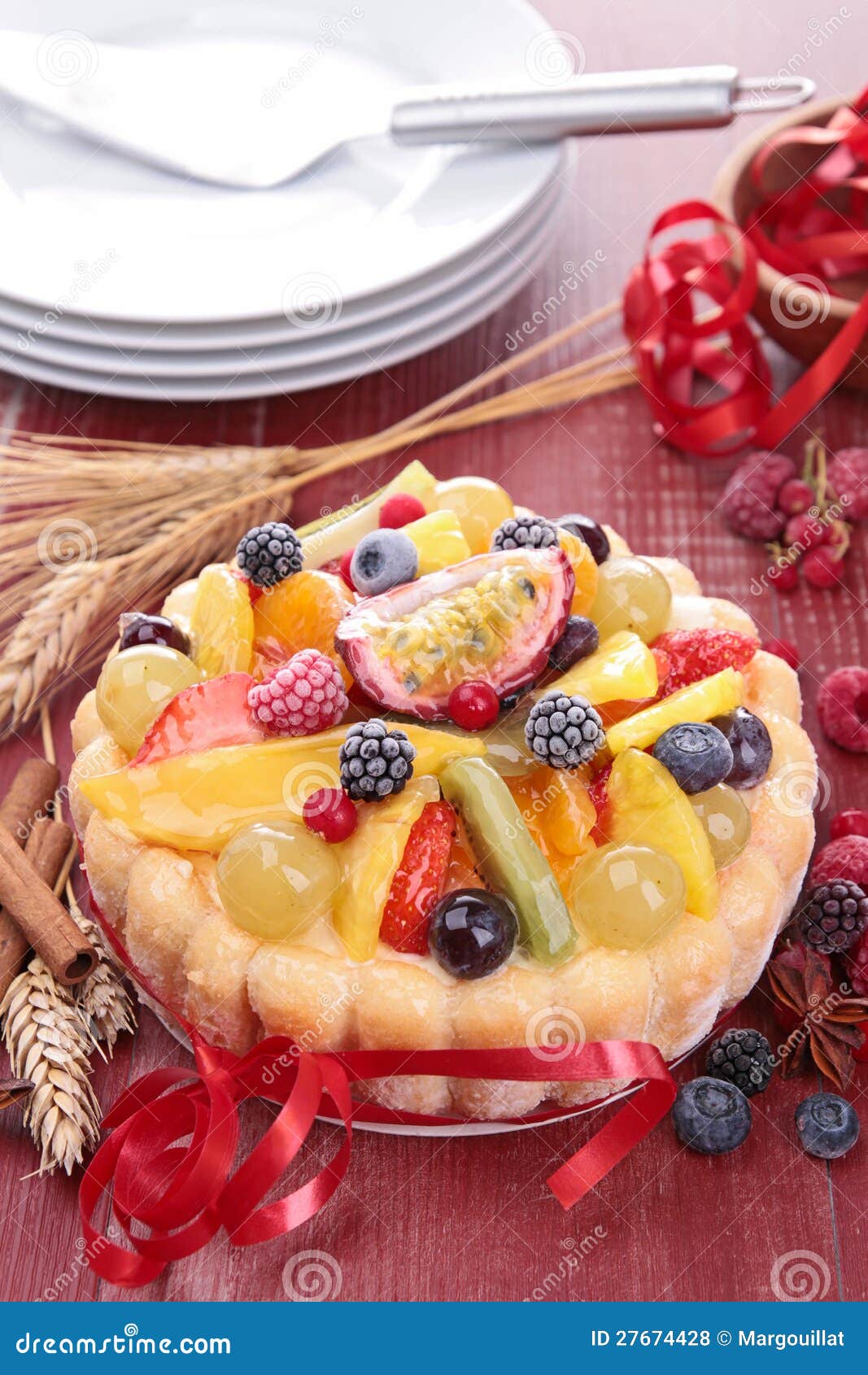 Fruit cake stock photo. Image of biscuit, berry, bakery 27674428