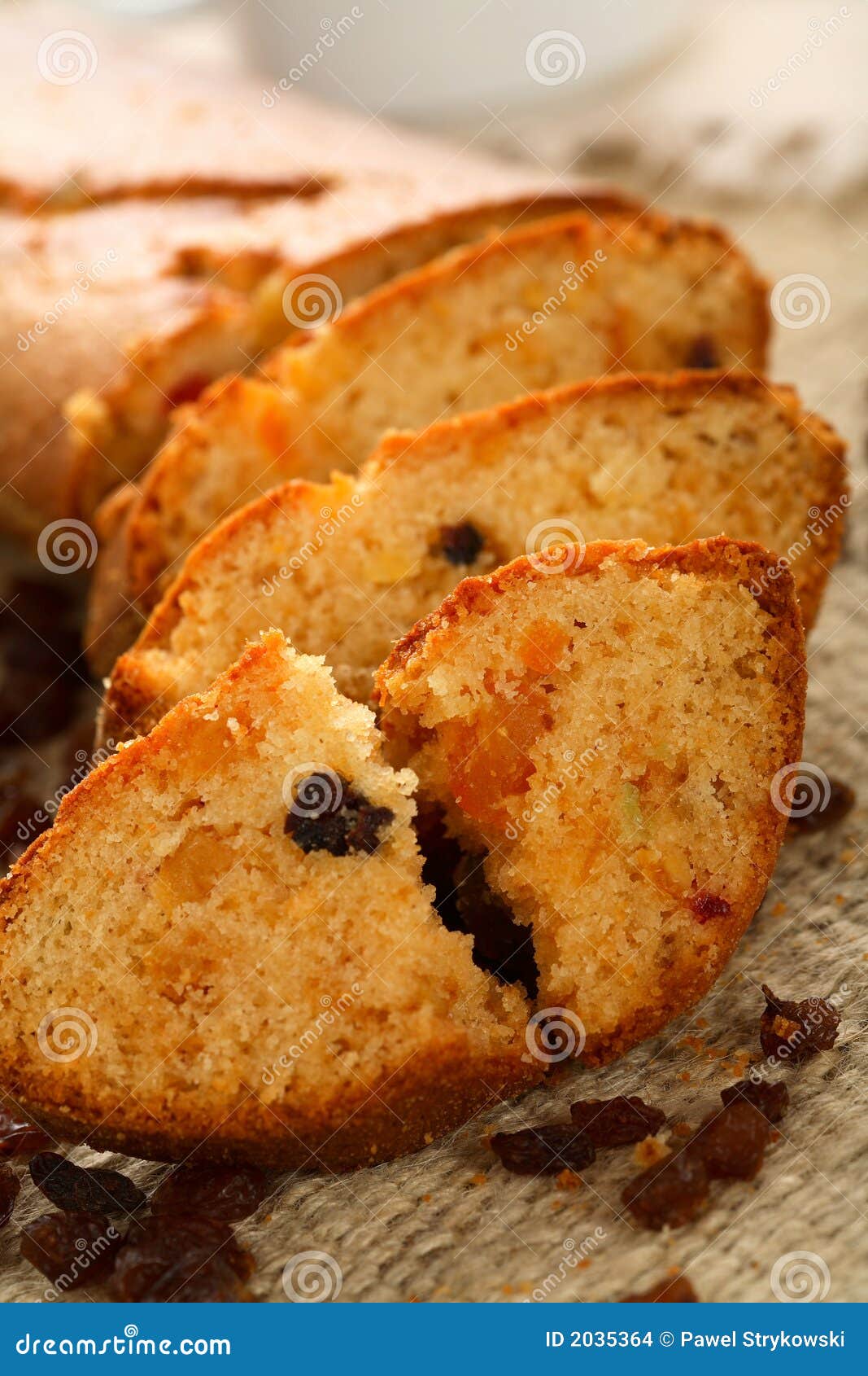 Fruit Cake with Nuts and Raisins Stock Photo Image of orange