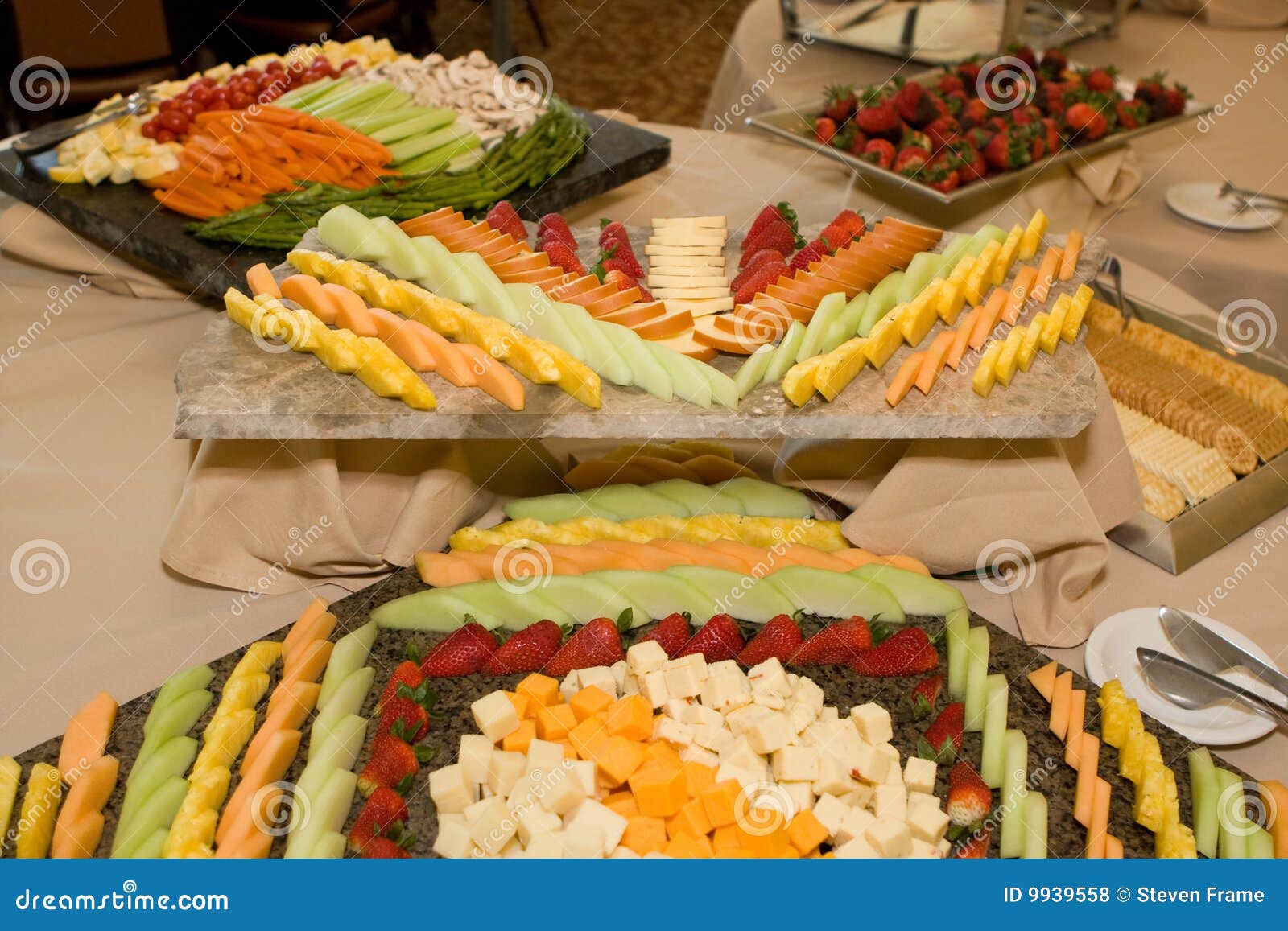 Fruit Cheese Tray stock photo. Image of table, fruit, pineapples - 9939558, image size:1600x1157