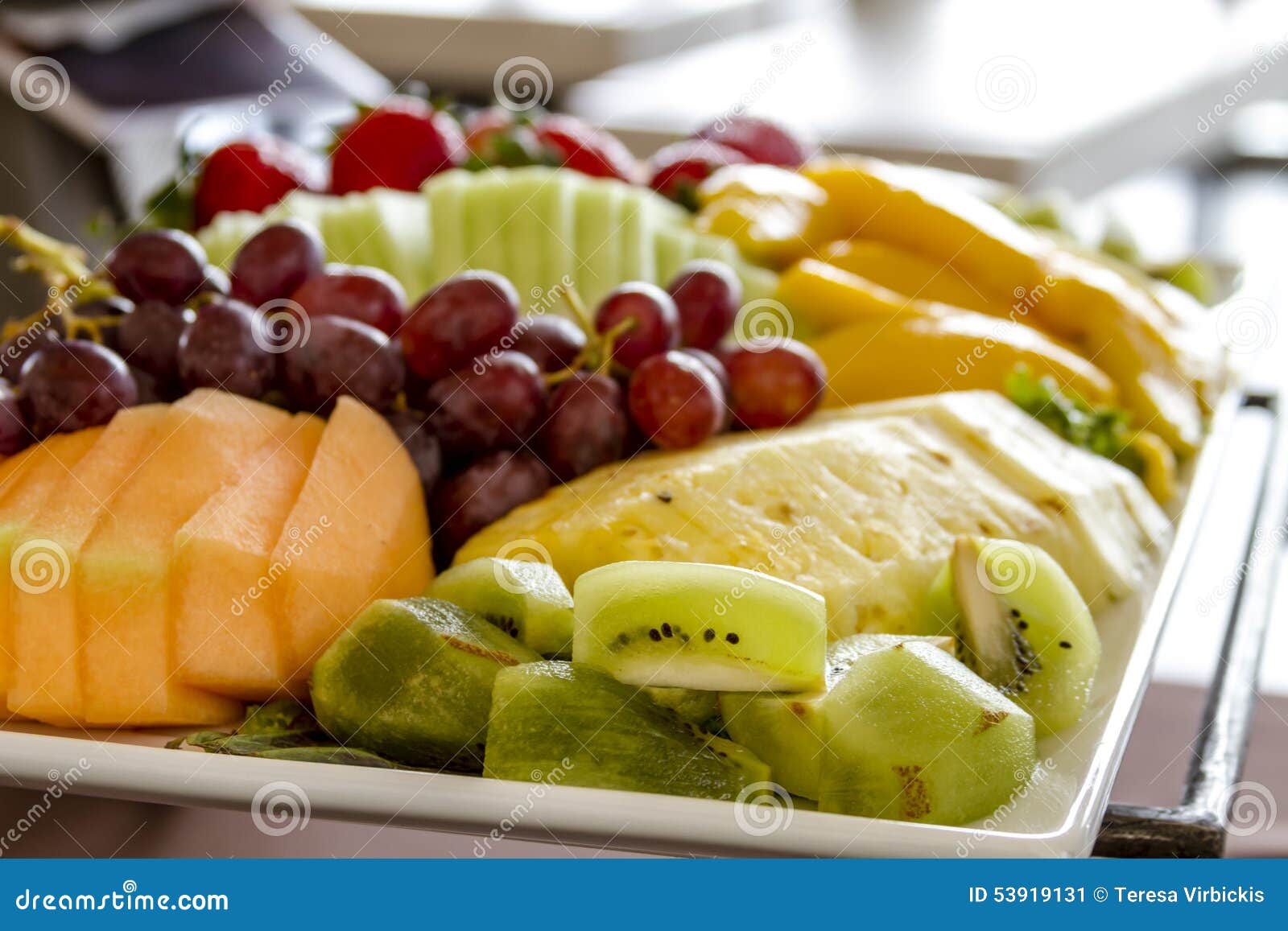 Fruit and Cheese Tray on Display Stock Image Image of decoration