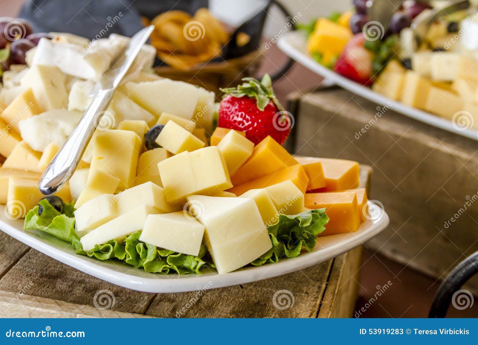 Fruit and Cheese Tray on Display Stock Image Image of event, jack