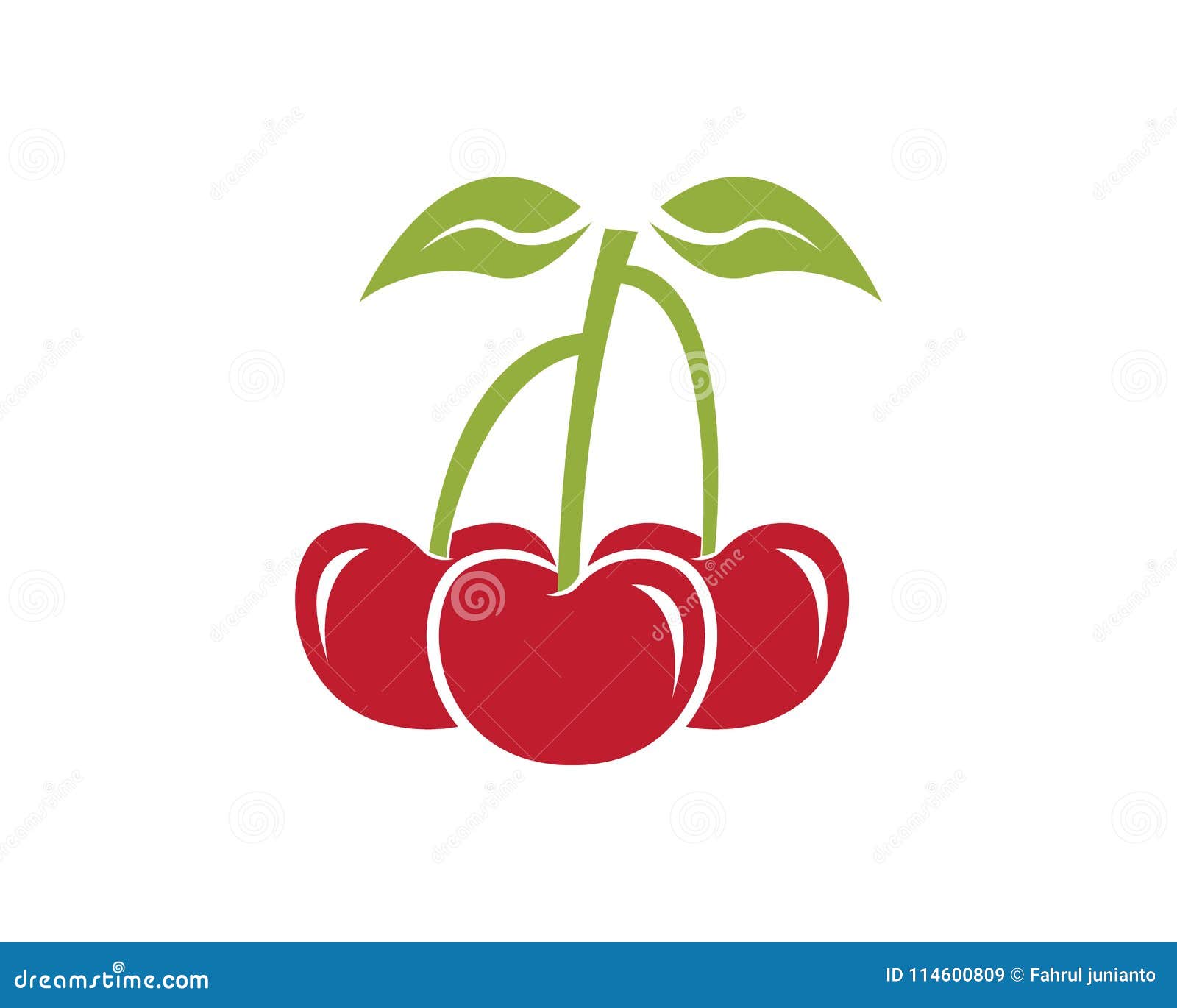 Fruit Cherry Logo Design Vector Stock Vector Illustration of isolated, peach 114600809