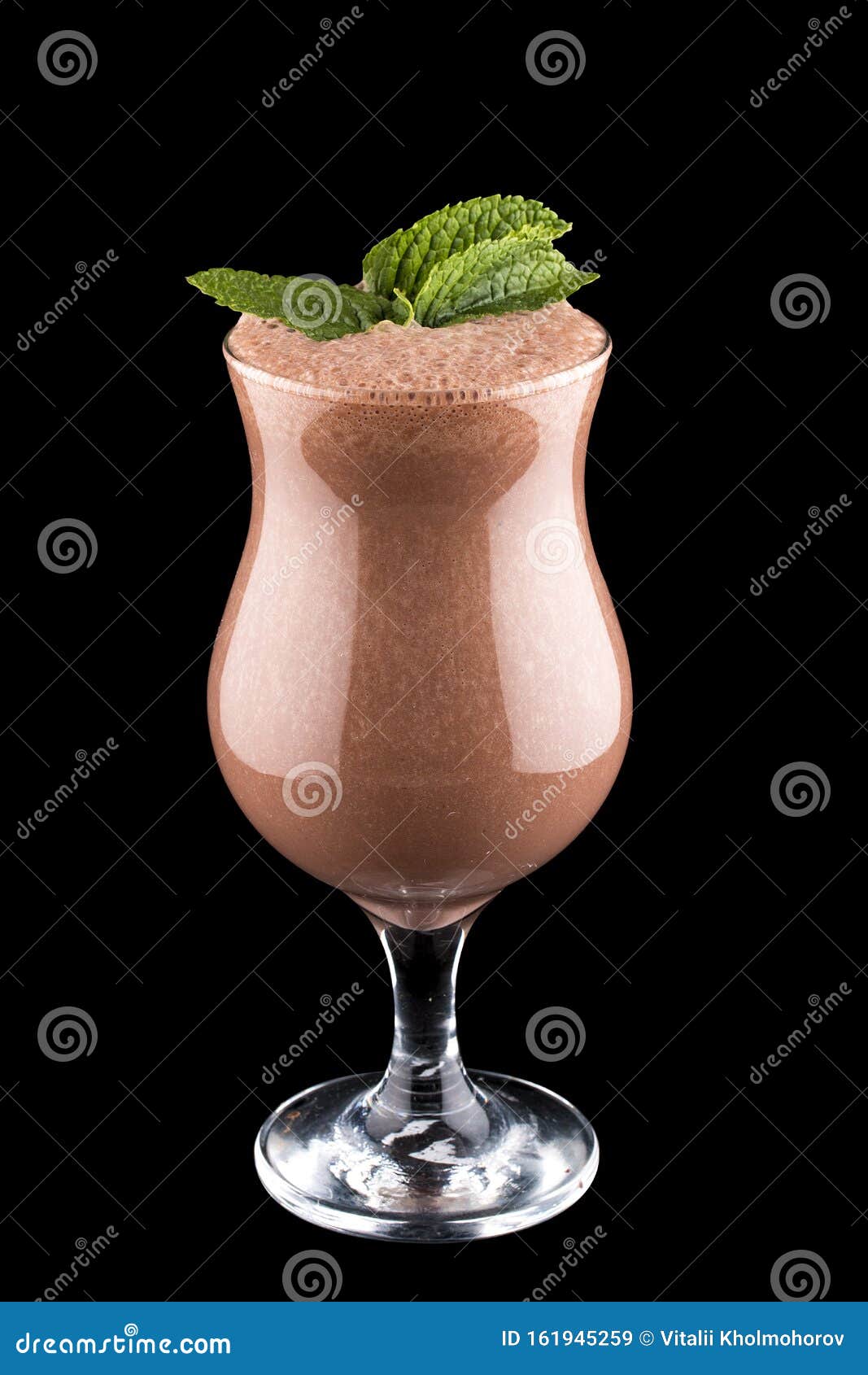 Fruit and Chocolate Smoothie on Dark Background Stock Image Image of beverage, black 161945259