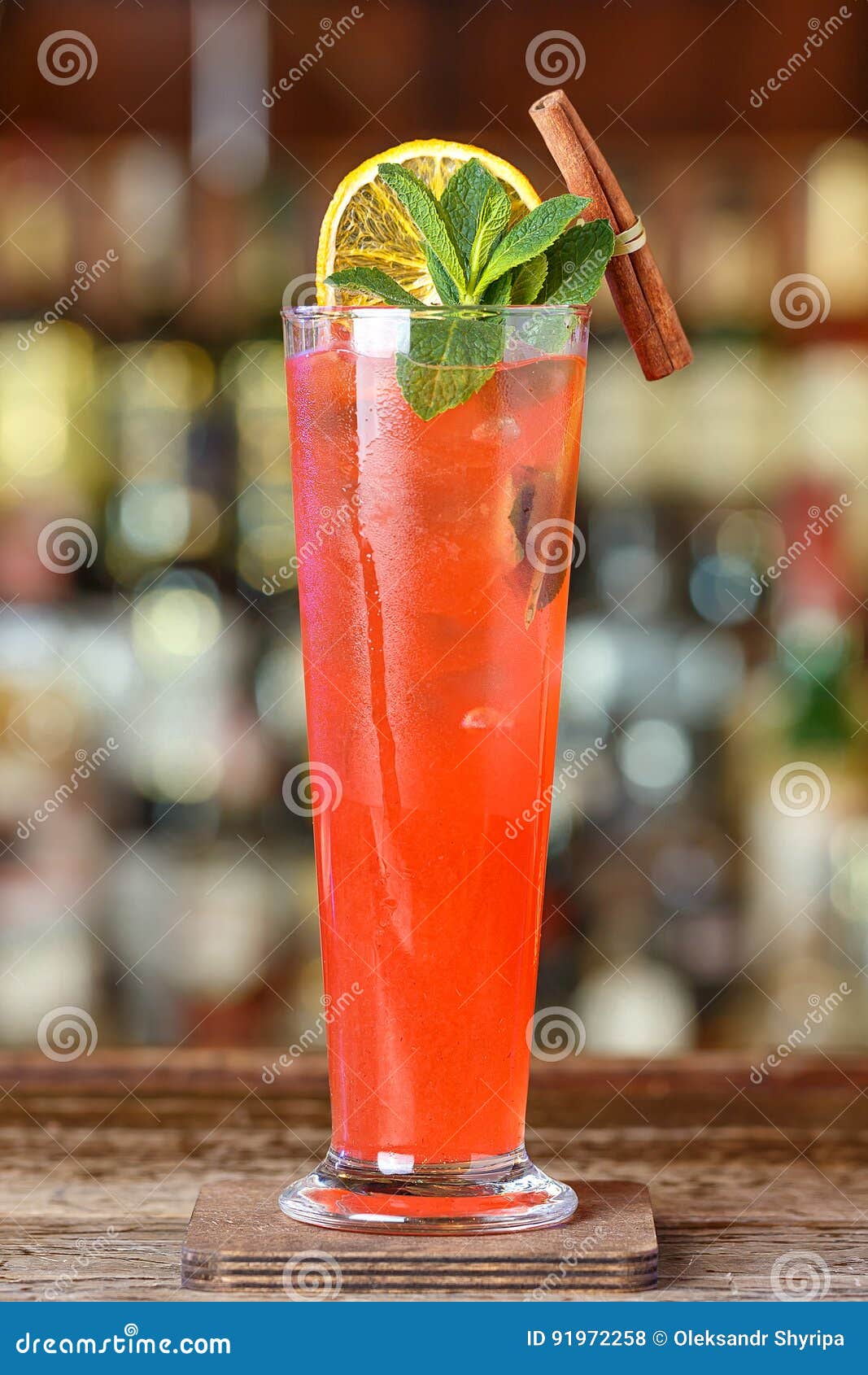 Fruit cocktail at the bar stock photo. Image of beverage 91972258