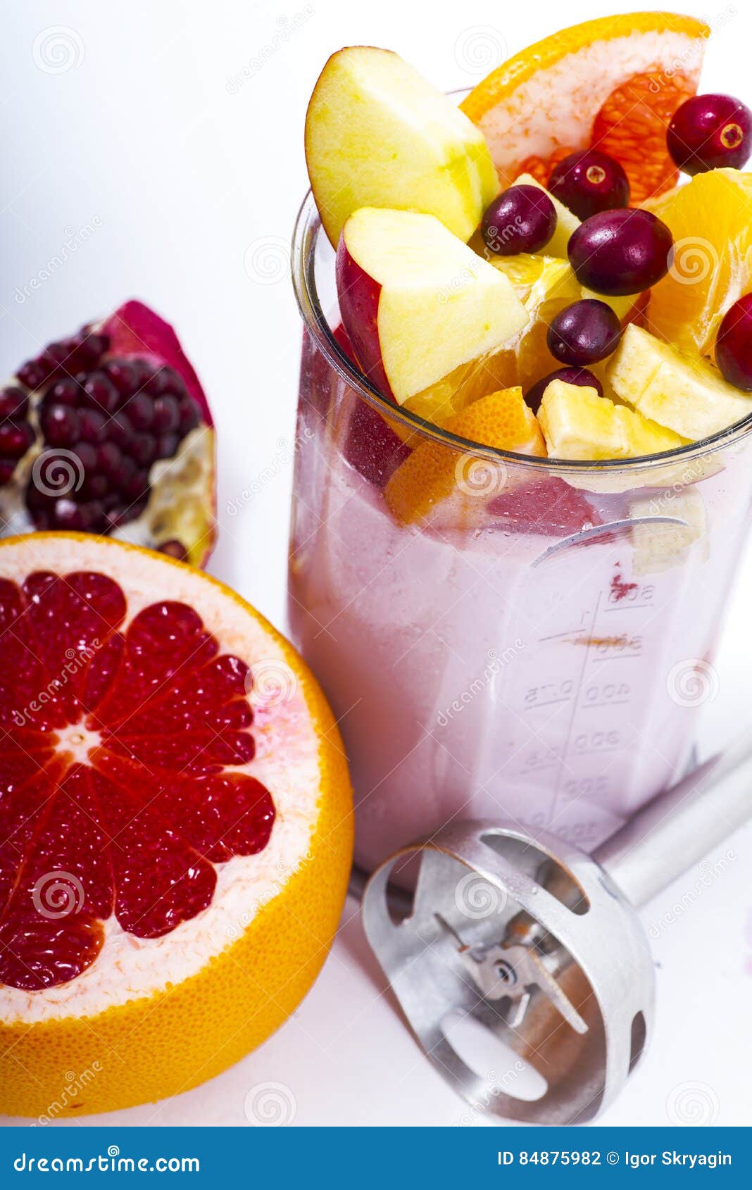 Fruit cocktail and mixer stock photo. Image of cook, cranberries 84875982