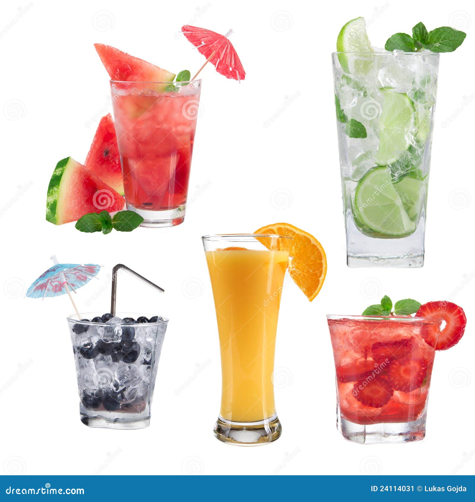 Fruit cocktails collection stock image. Image of mint 24114031
