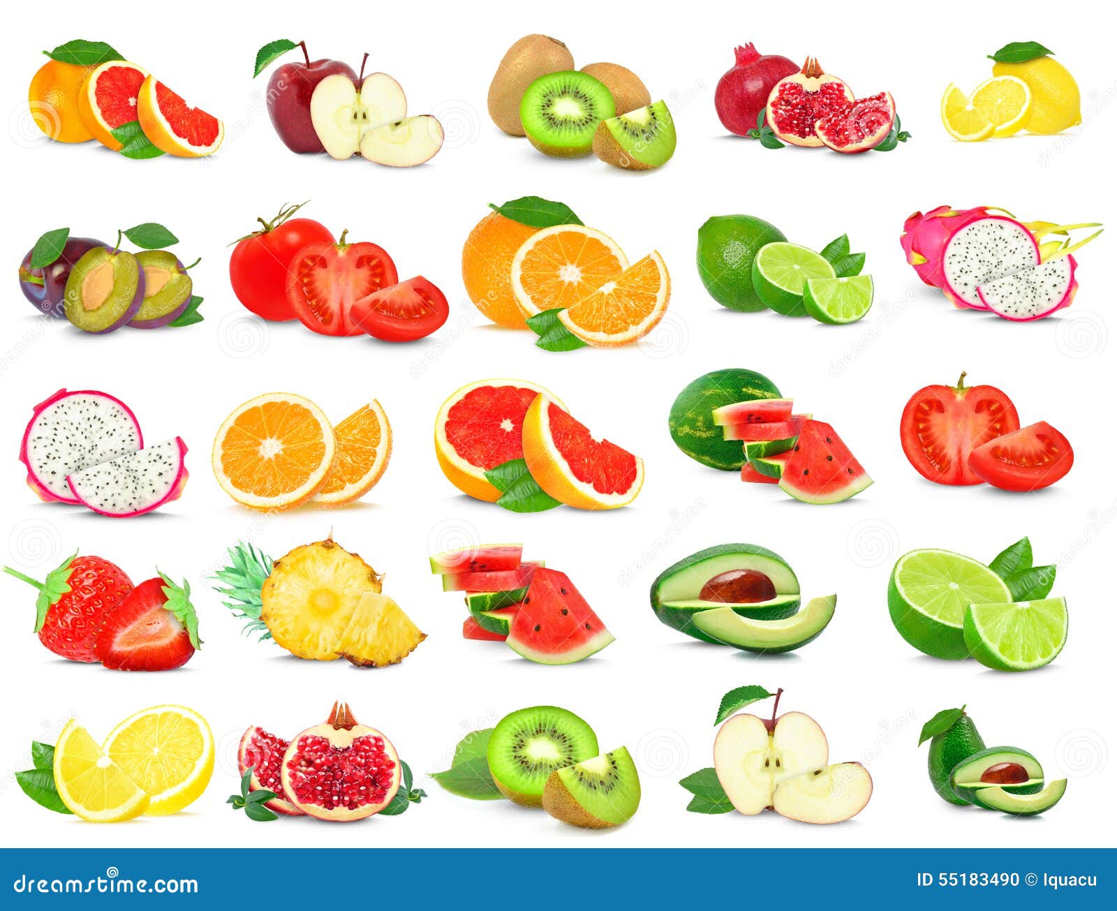 Fruit collage stock photo. Image of avocado, kiwi, isolated 55183490