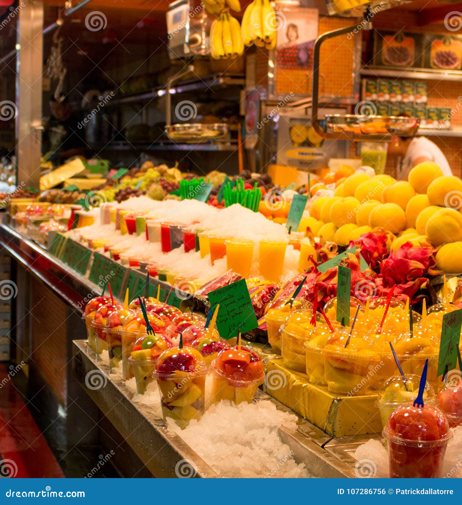 fruit colours into a spanish tienda in barcelona spain