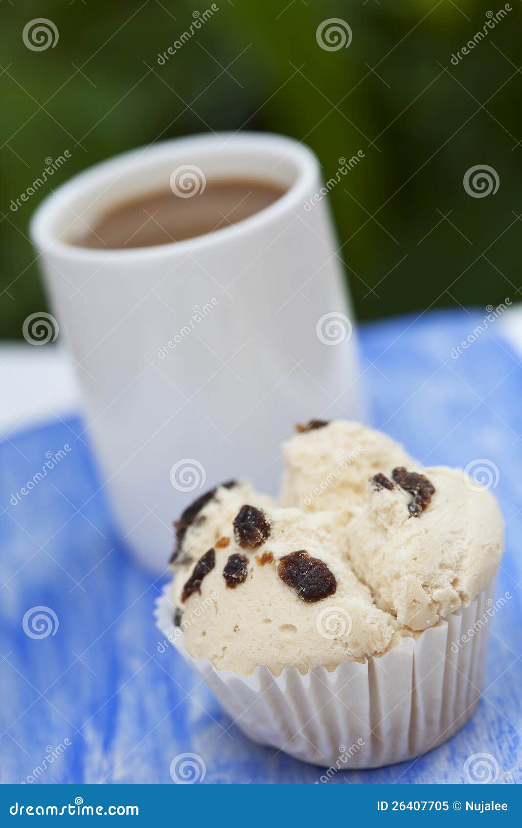 Fruit Cup Cake and Cup of Coffee Stock Image Image of brown, close