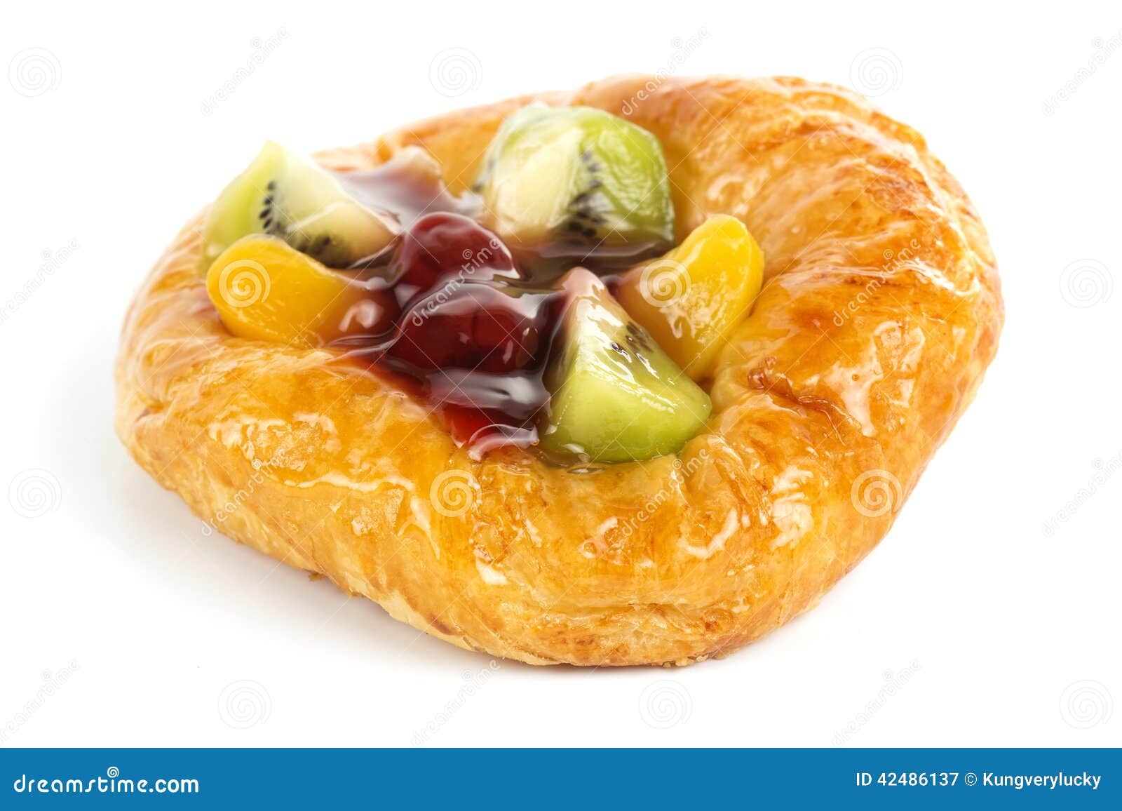 Fruit Danish pastry stock image. Image of grapes, cherry 42486137