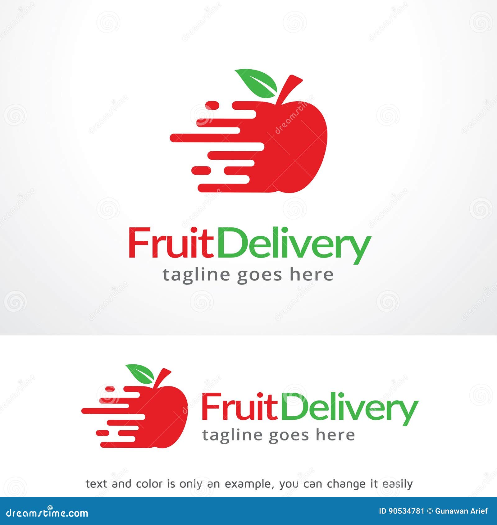 Fruit Delivery Logo Template Design Vector, Emblem, Design Concept, Creative Symbol, Icon Stock