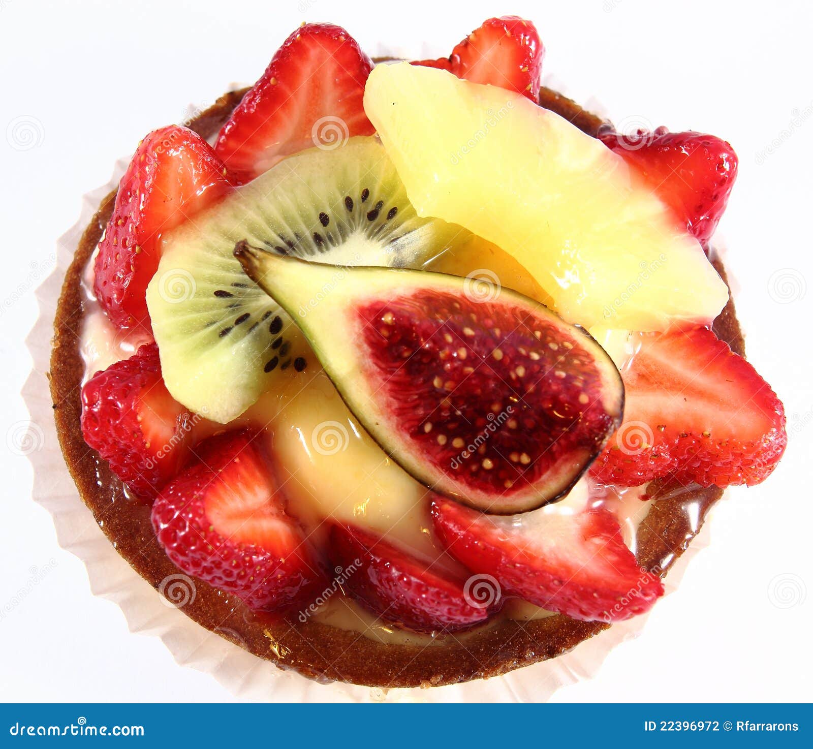 Fruit dessert with cream stock photo. Image of fresh 22396972