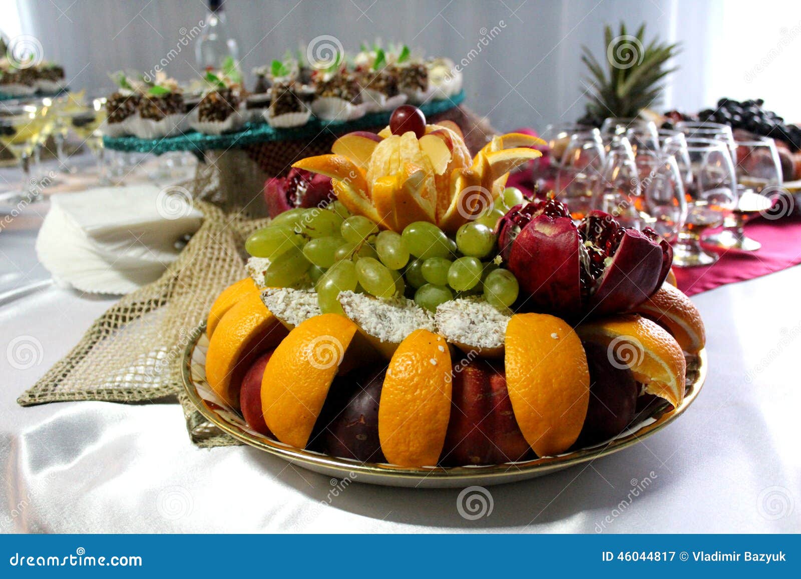 Fruit dessert on the table stock image. Image of refreshment 46044817