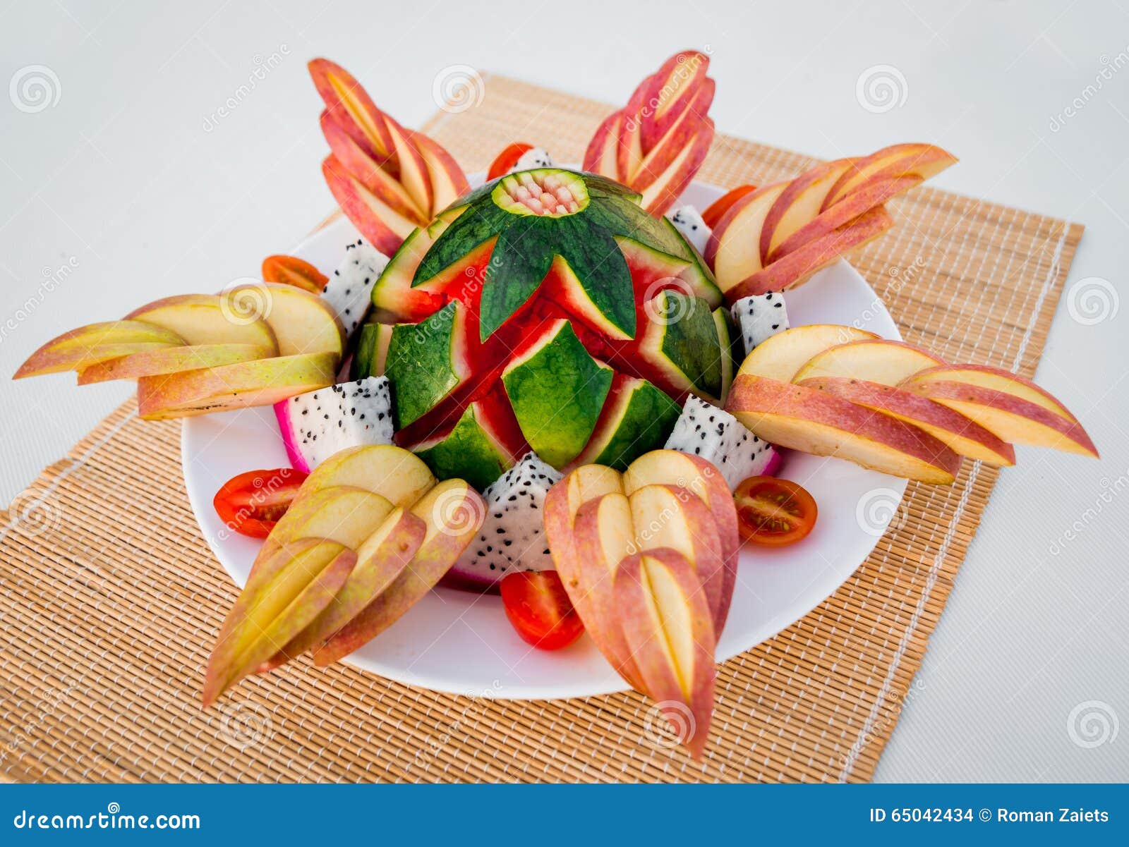 Fruit Dish stock photo. Image of gourmet, backgrounds 65042434