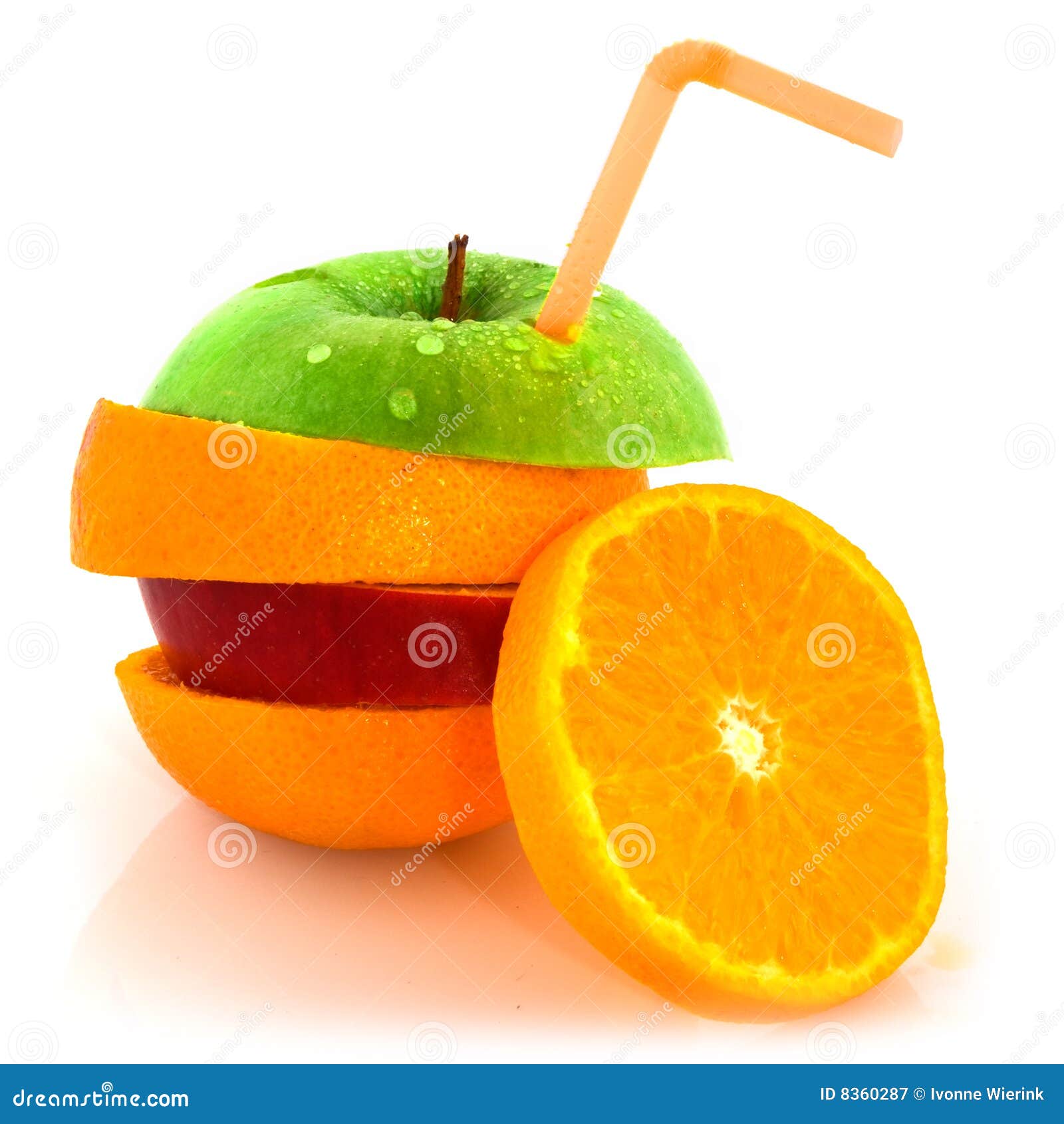 Fruit with drinking straw stock image. Image of isolated 8360287