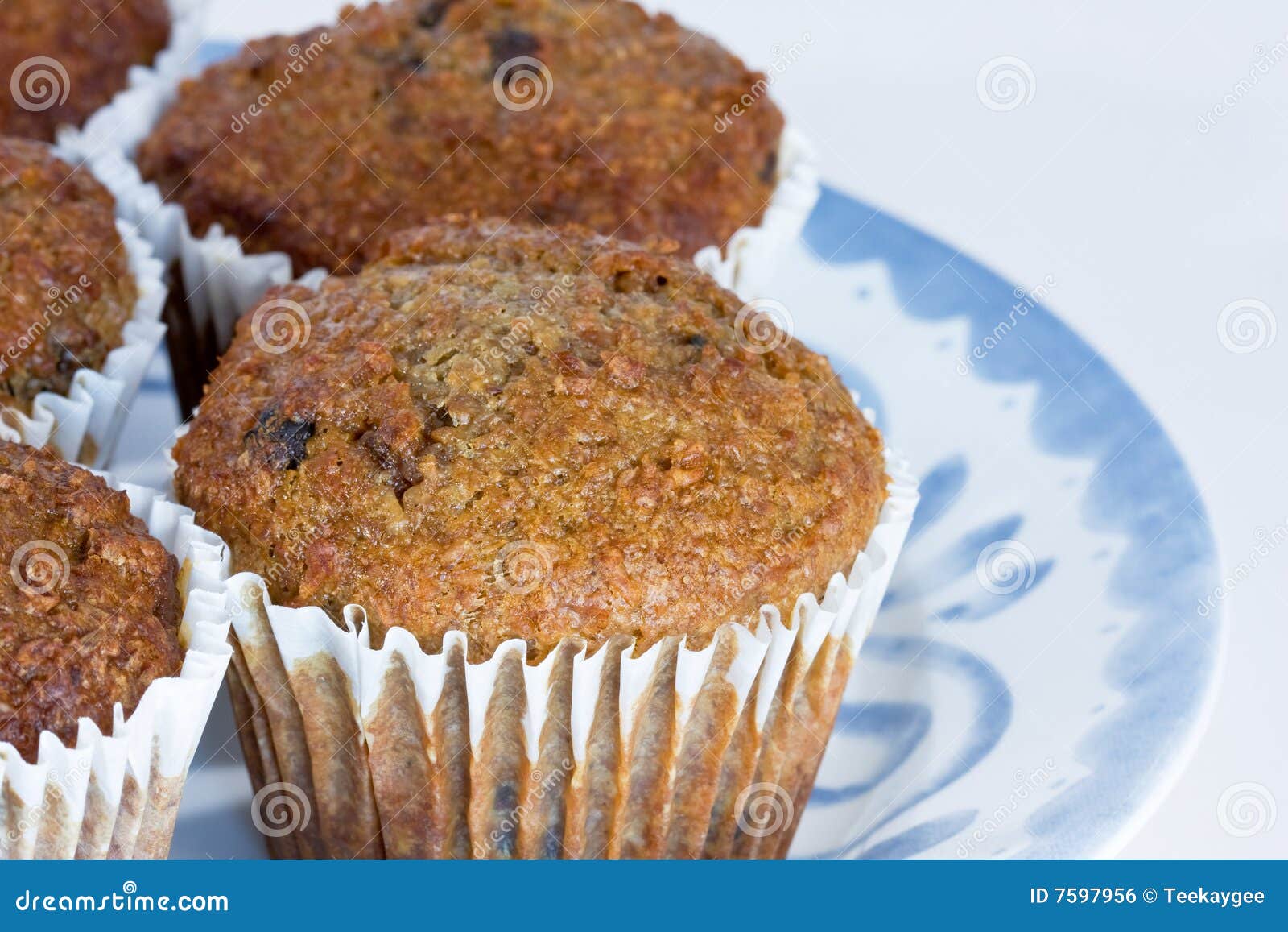 Fruit and fibre muffins stock photo. Image of food, baking 7597956