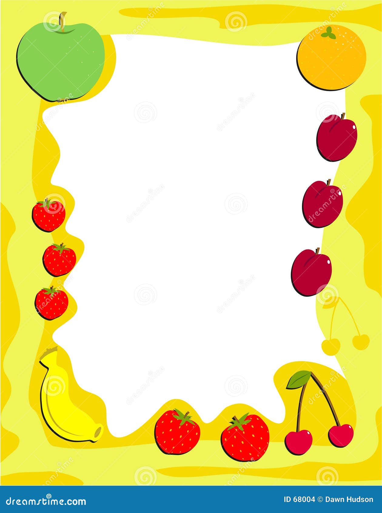 Fruit Frame stock vector. Illustration of backgrounds, frames - 68004