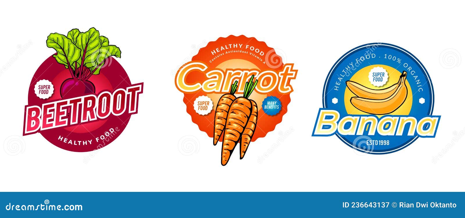 Fresh Fruit Logo Set Template Design Stock Vector Illustration of