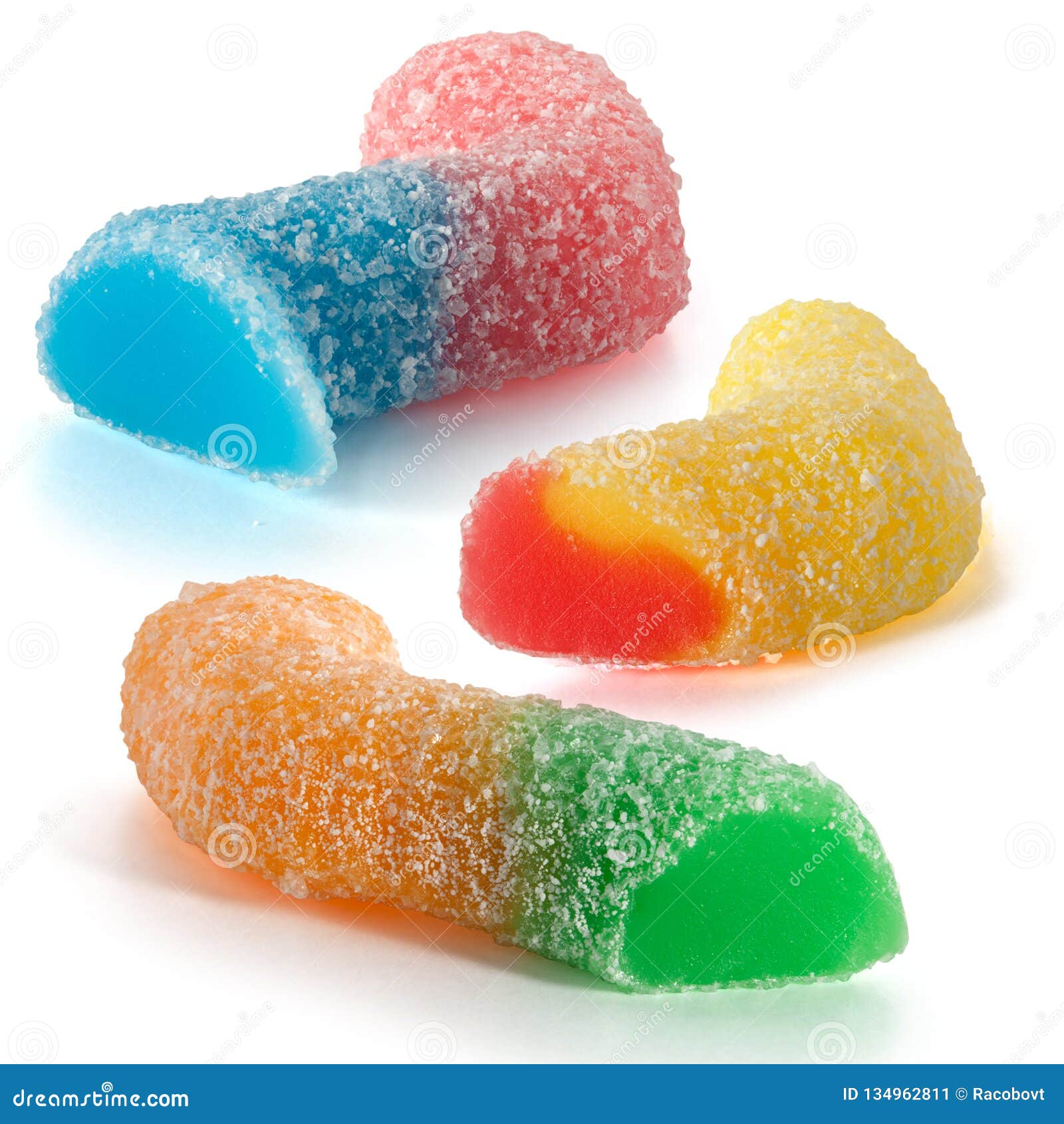 Fruit Gummy Candy on White Background Stock Image Image of jellies