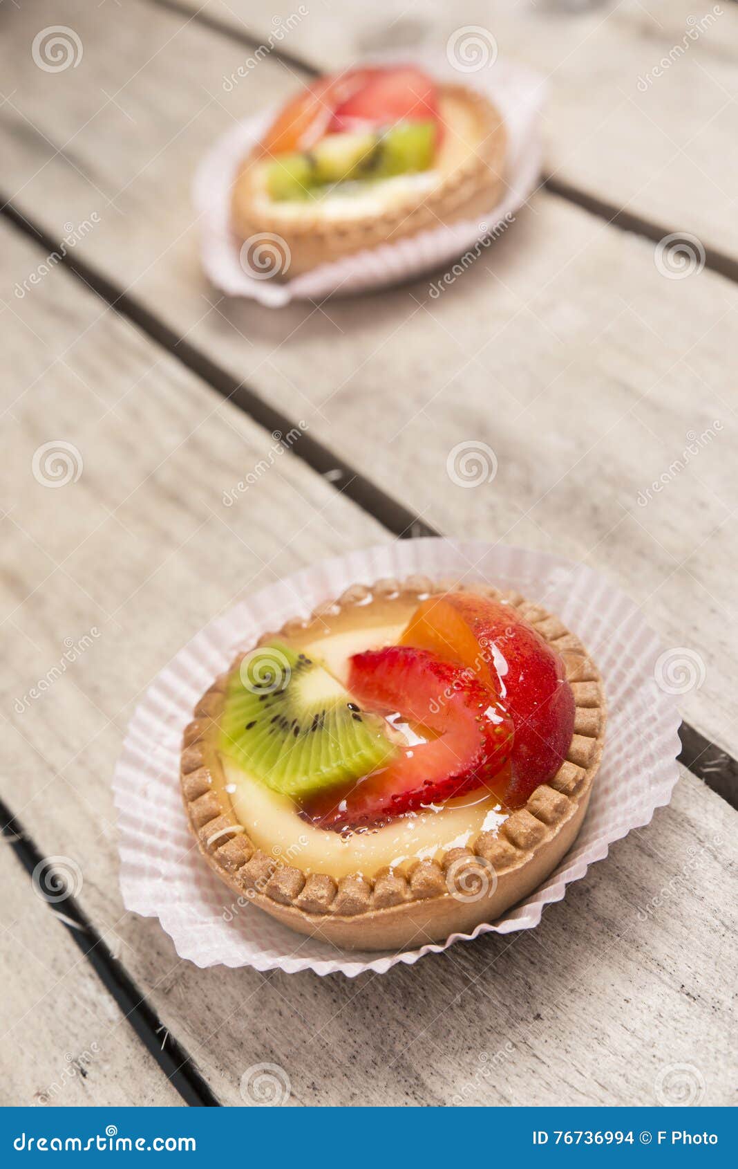 Fruit Homemade Pies with Cream Stock Photo Image of food, cake 76736994