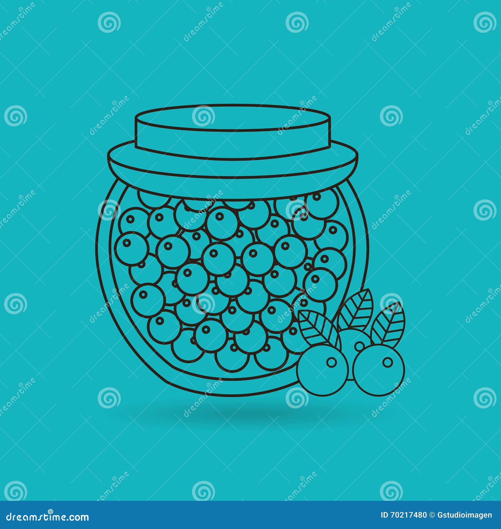 Fruit jam design stock illustration. Illustration of marmalade 70217480