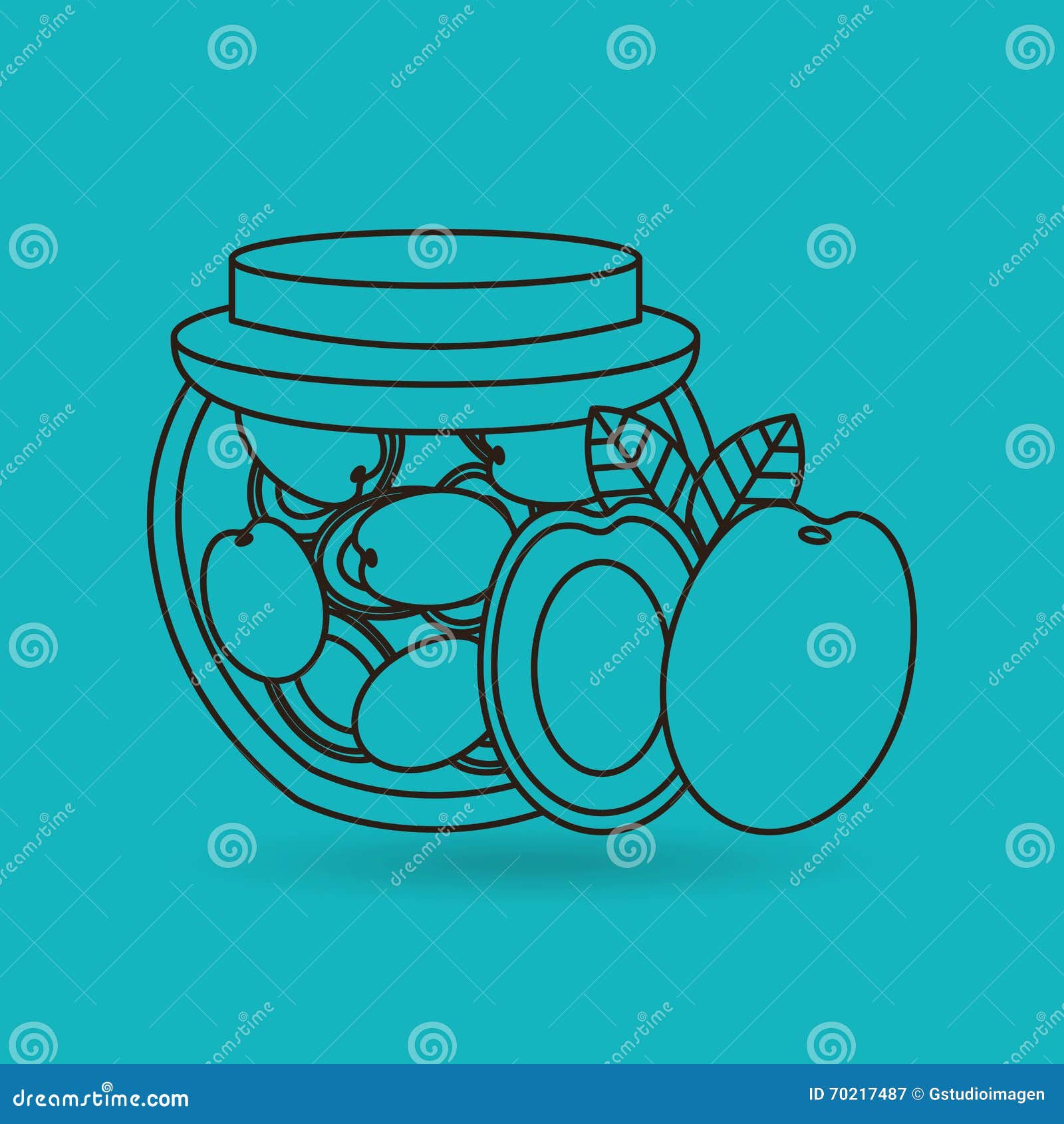 Fruit jam design stock illustration. Illustration of tasty 70217487