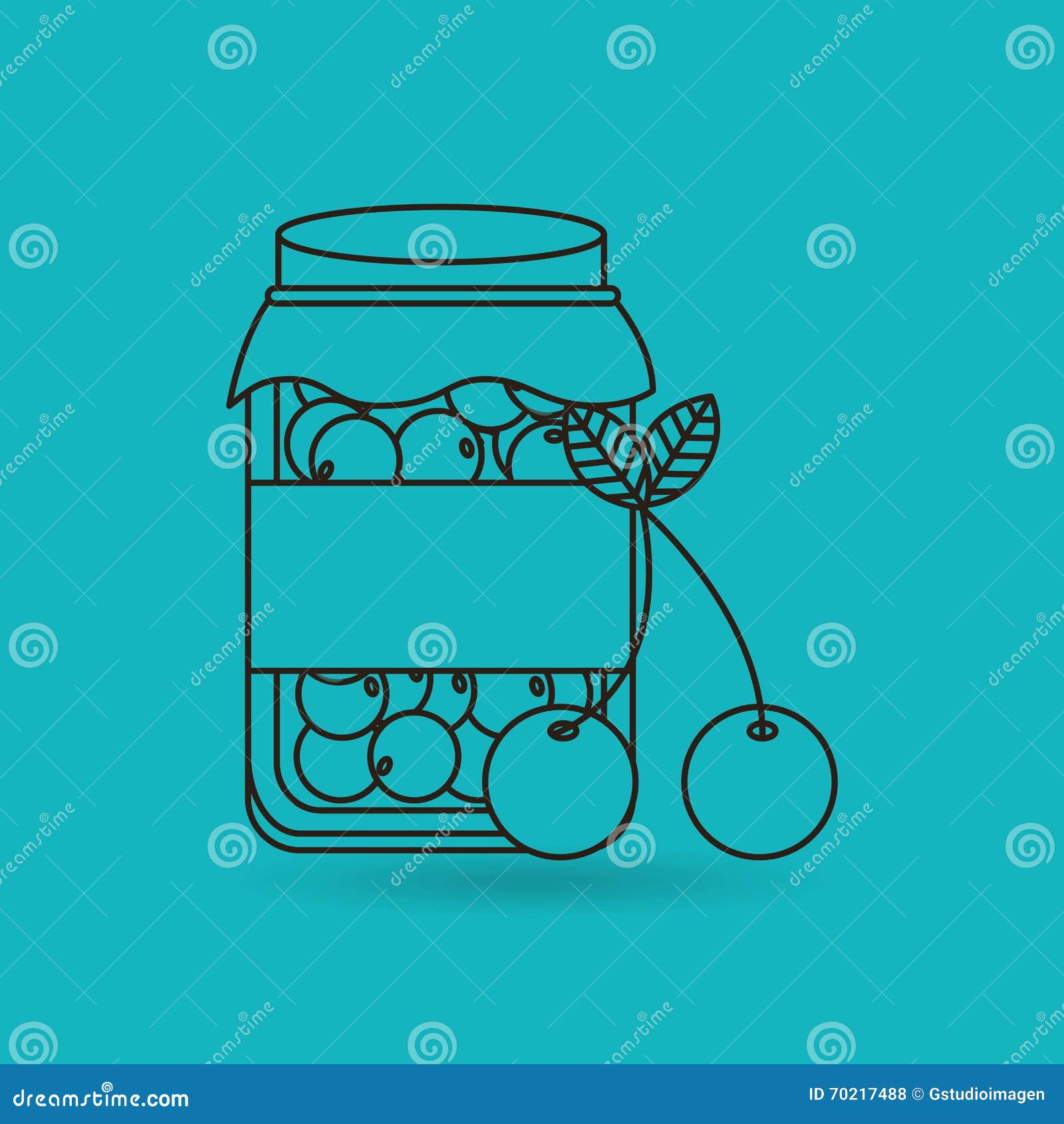 Fruit jam design stock illustration. Illustration of food 70217488