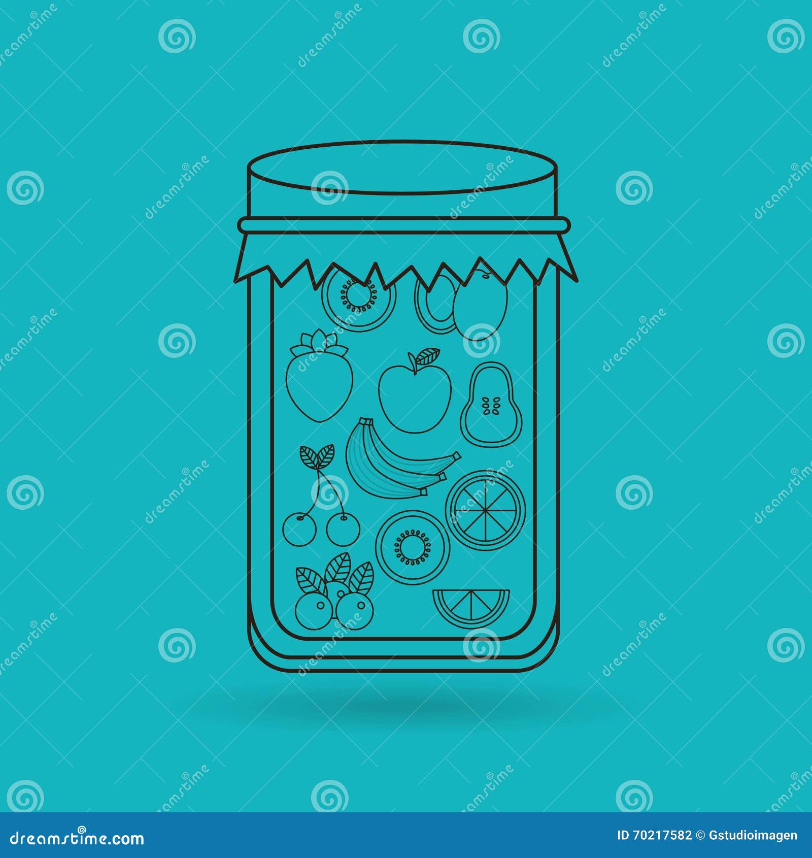 Fruit jam design stock illustration. Illustration of isolated 70217582