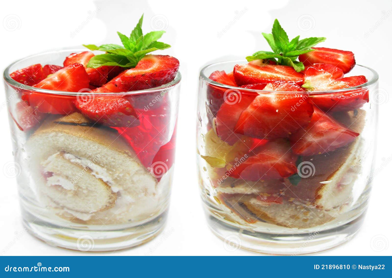 Fruit Jelly Biscuit Dessert with Strawberry Stock Photo Image of