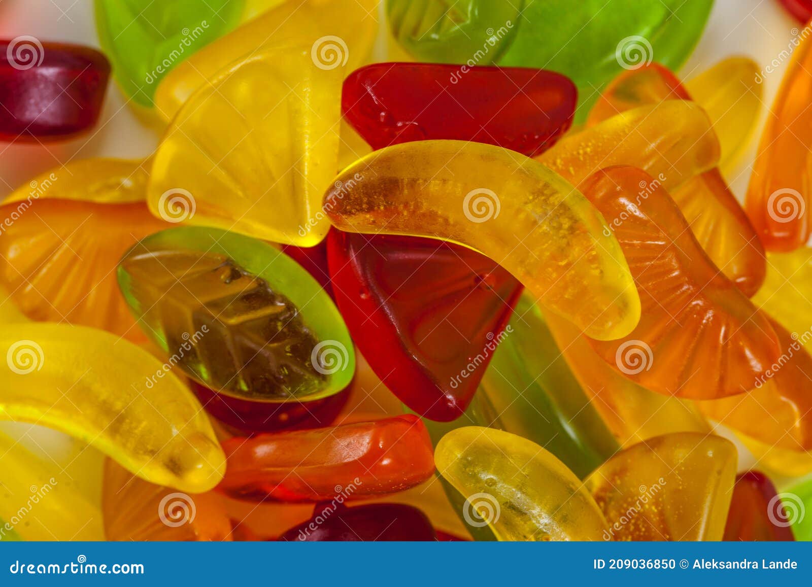 Fruit Jelly Candies Colorful Stock Photo - Image of green, candies ...