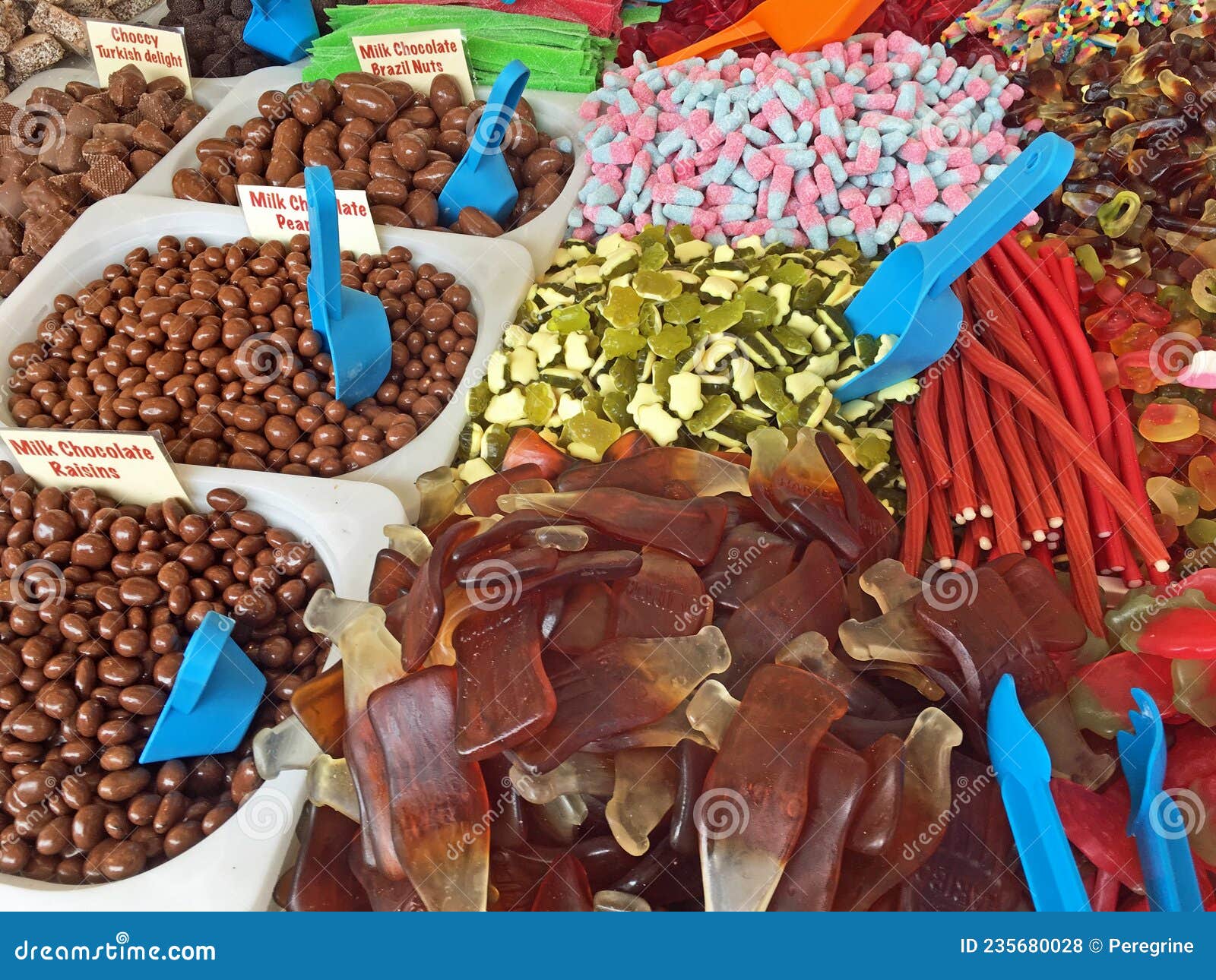 Fruit Jelly and Chocolad Sweets Stock Photo Image of milk, collection 235680028