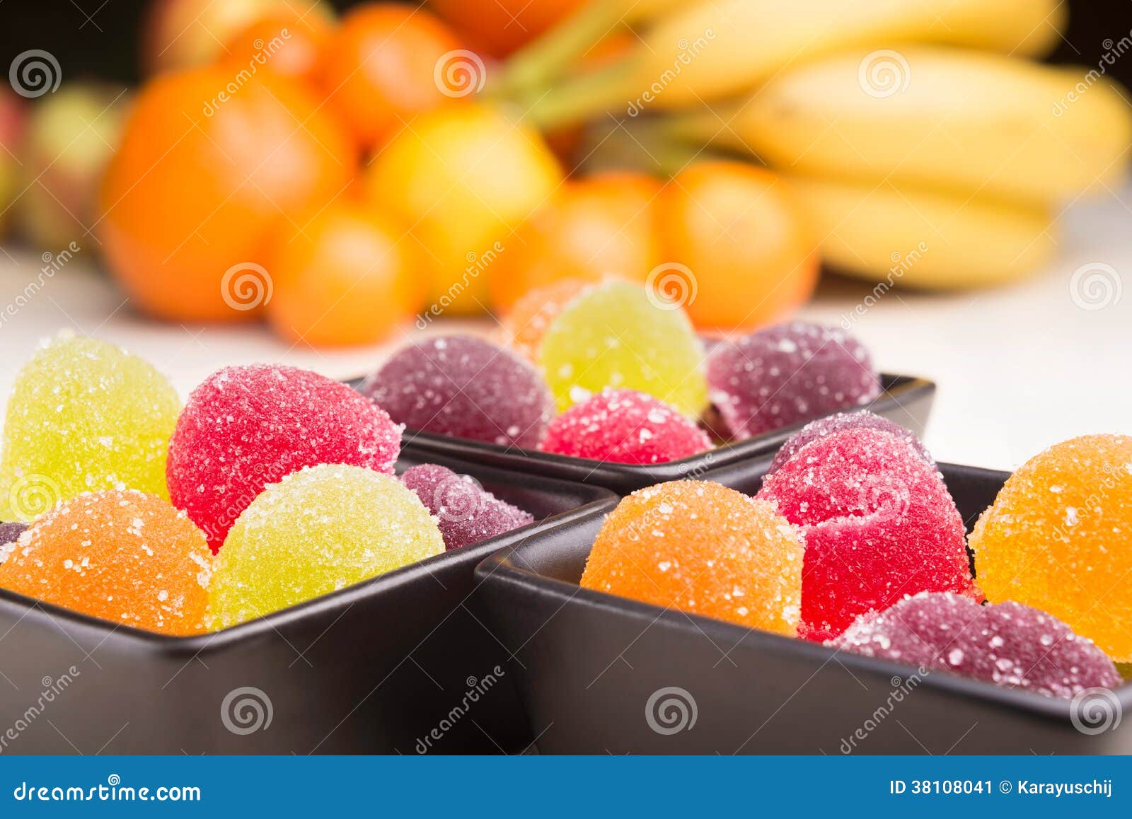 Fruit Jelly and Fruit stock image. Image of white, candy 38108041