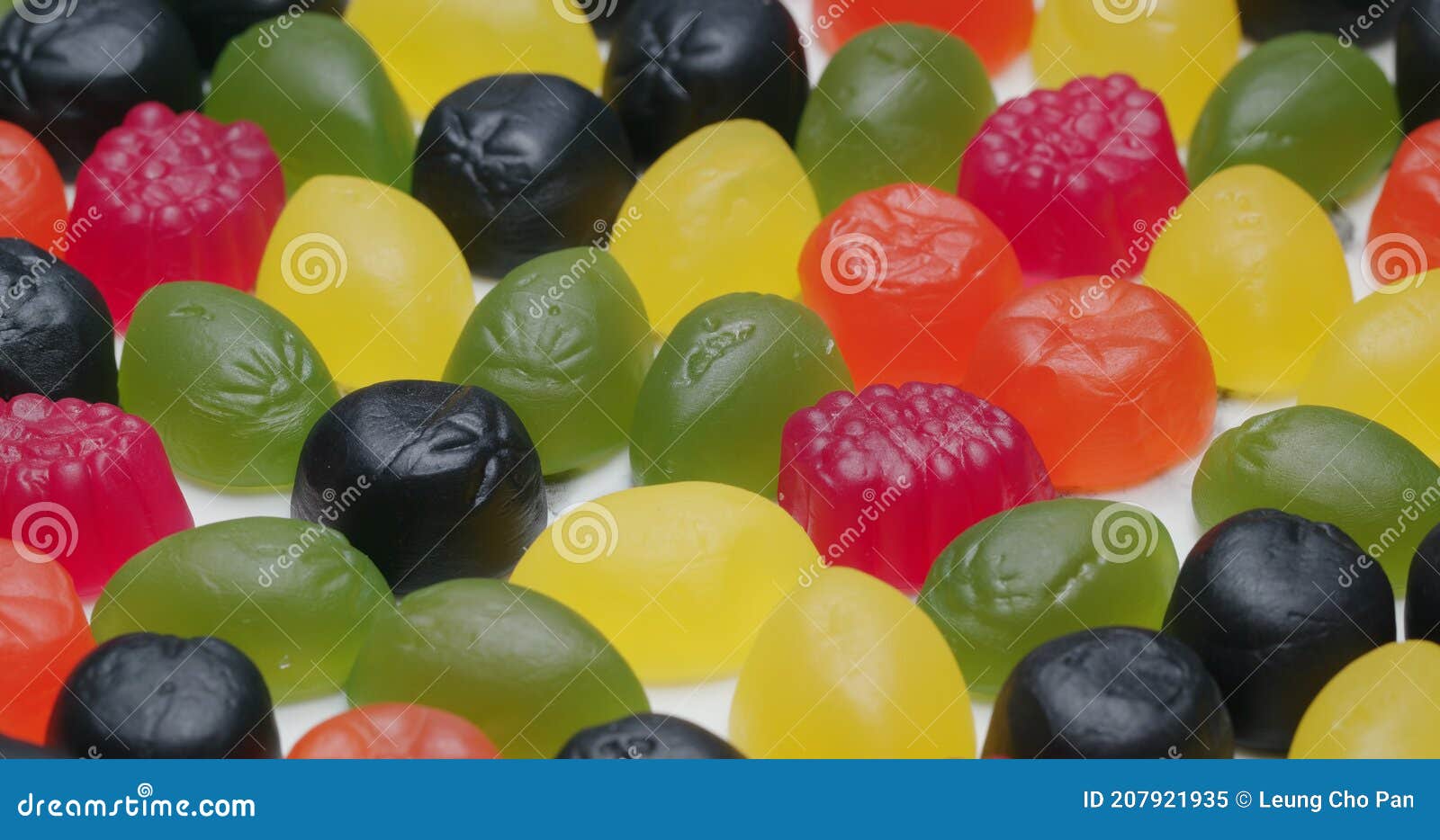 Fruit jelly gummy candies stock image. Image of green 207921935