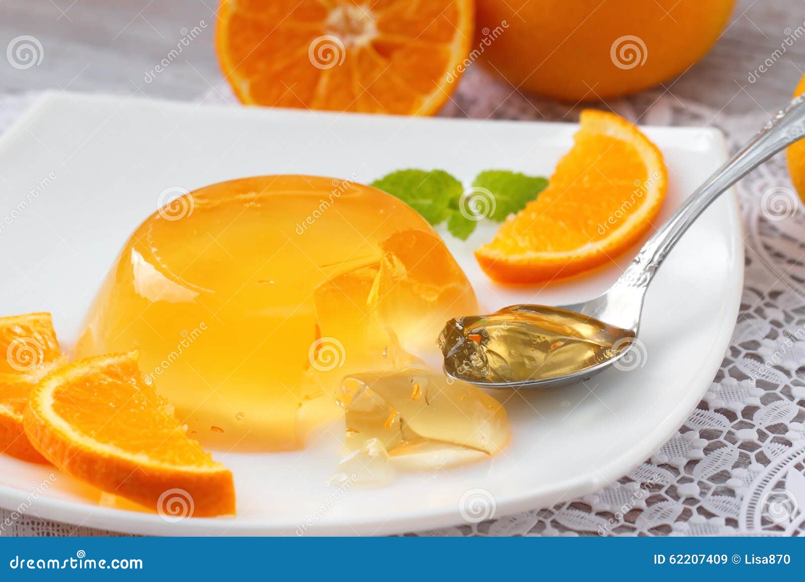 Fruit jelly with oranges stock image. Image of juicy 62207409