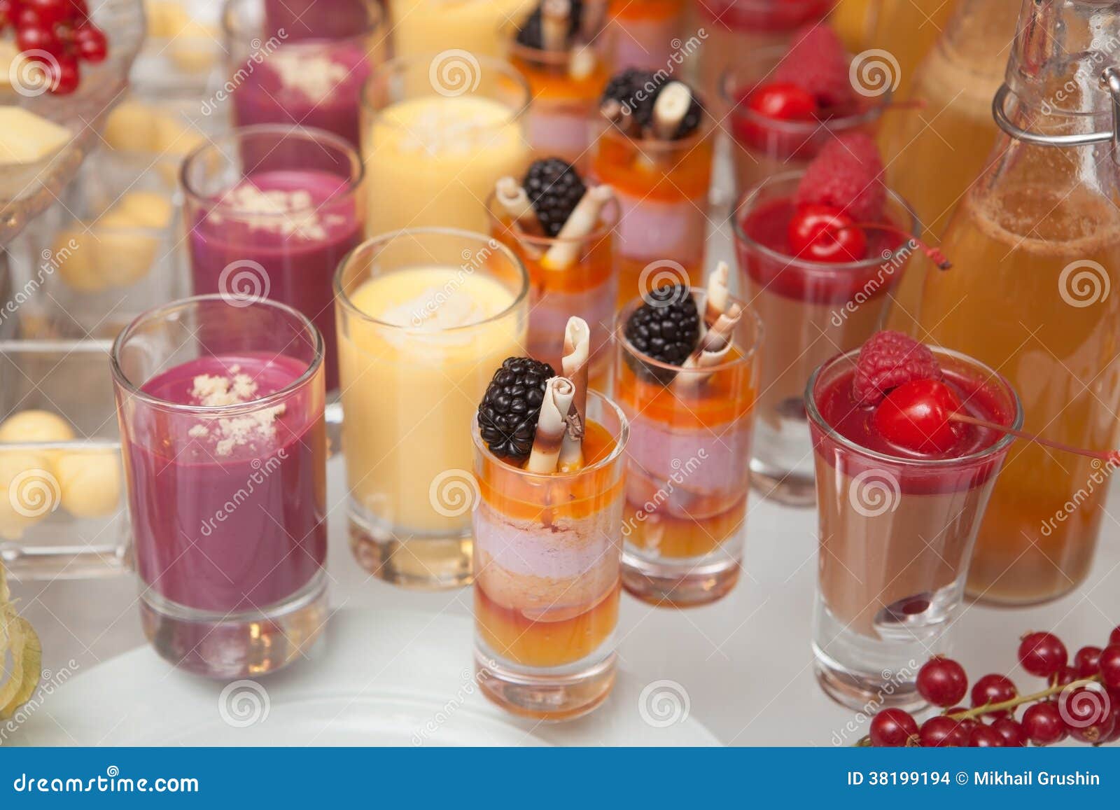 Fruit juice in glasses stock photo. Image of berries 38199194