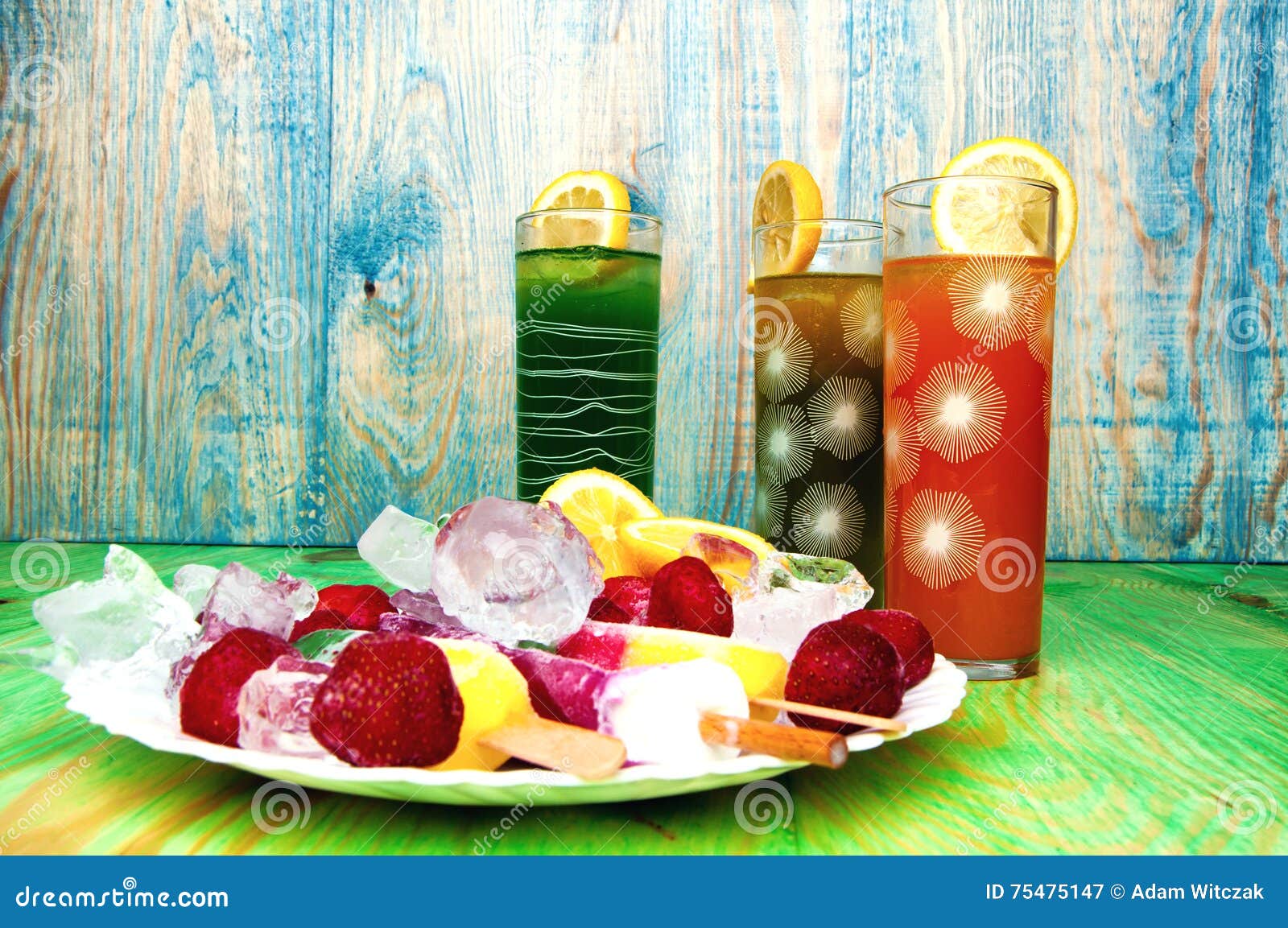 Fruit Juices and Ice Cream Concept on Abstract Background Stock Image Image of homemade, juicy