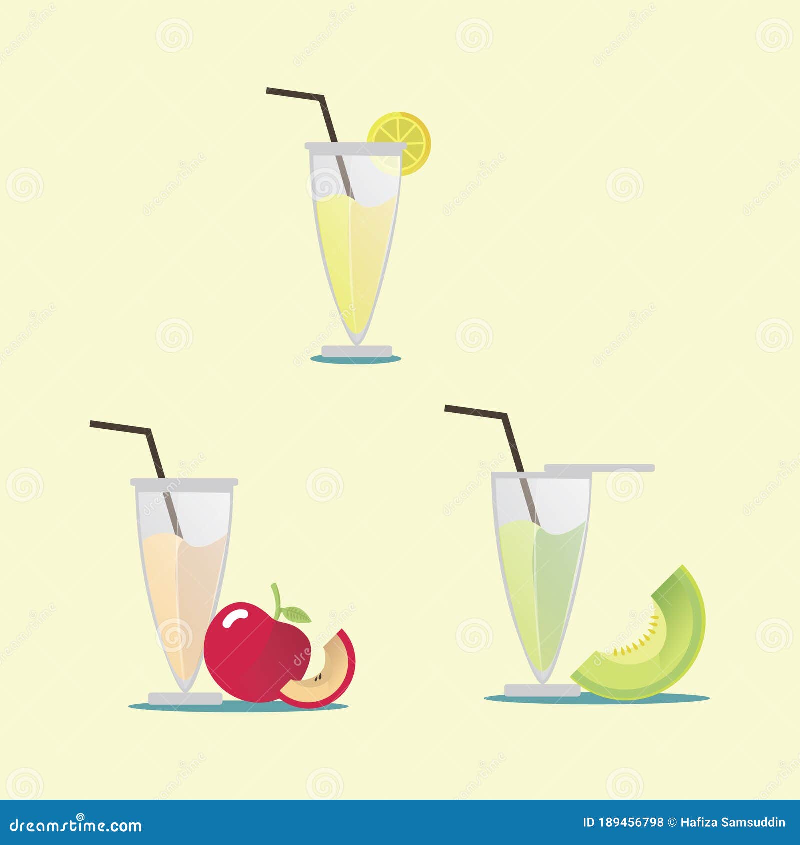 Fruit Juices. Vector Illustration Decorative Design Stock Vector
