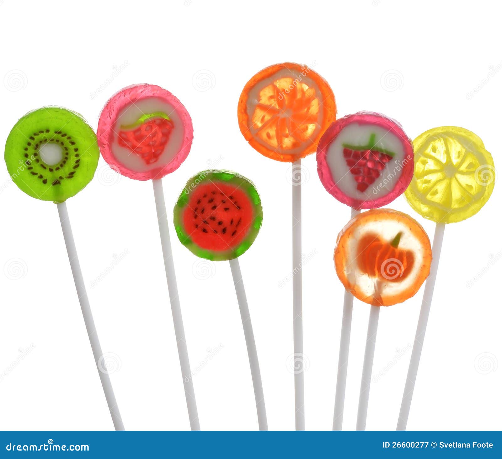 Fruit Lollipops stock image. Image of green, background - 26600277