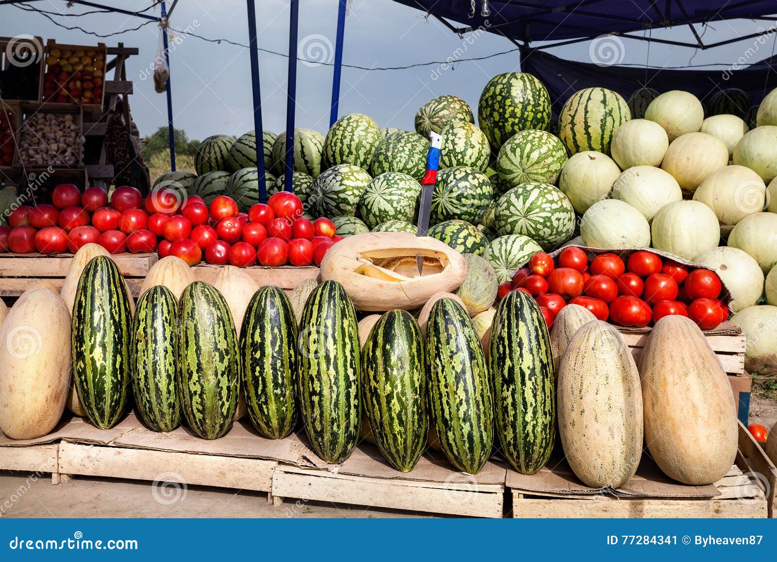 Fruit market in Asia stock image. Image of kazakhstan 77284341