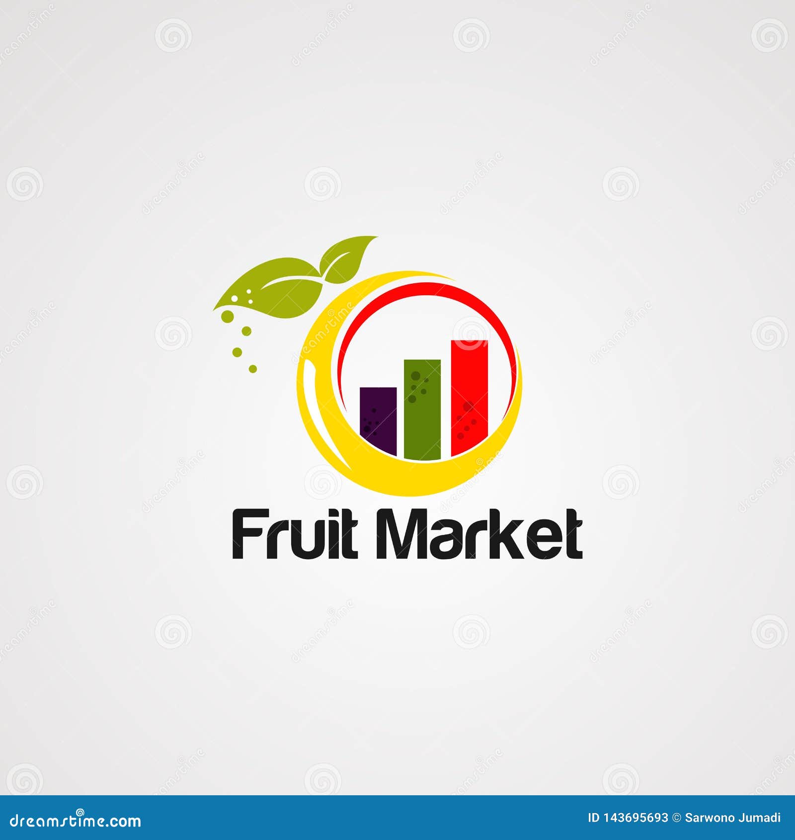 Fruit Market Logo Vector, Icon, Element and Template Stock Vector ...